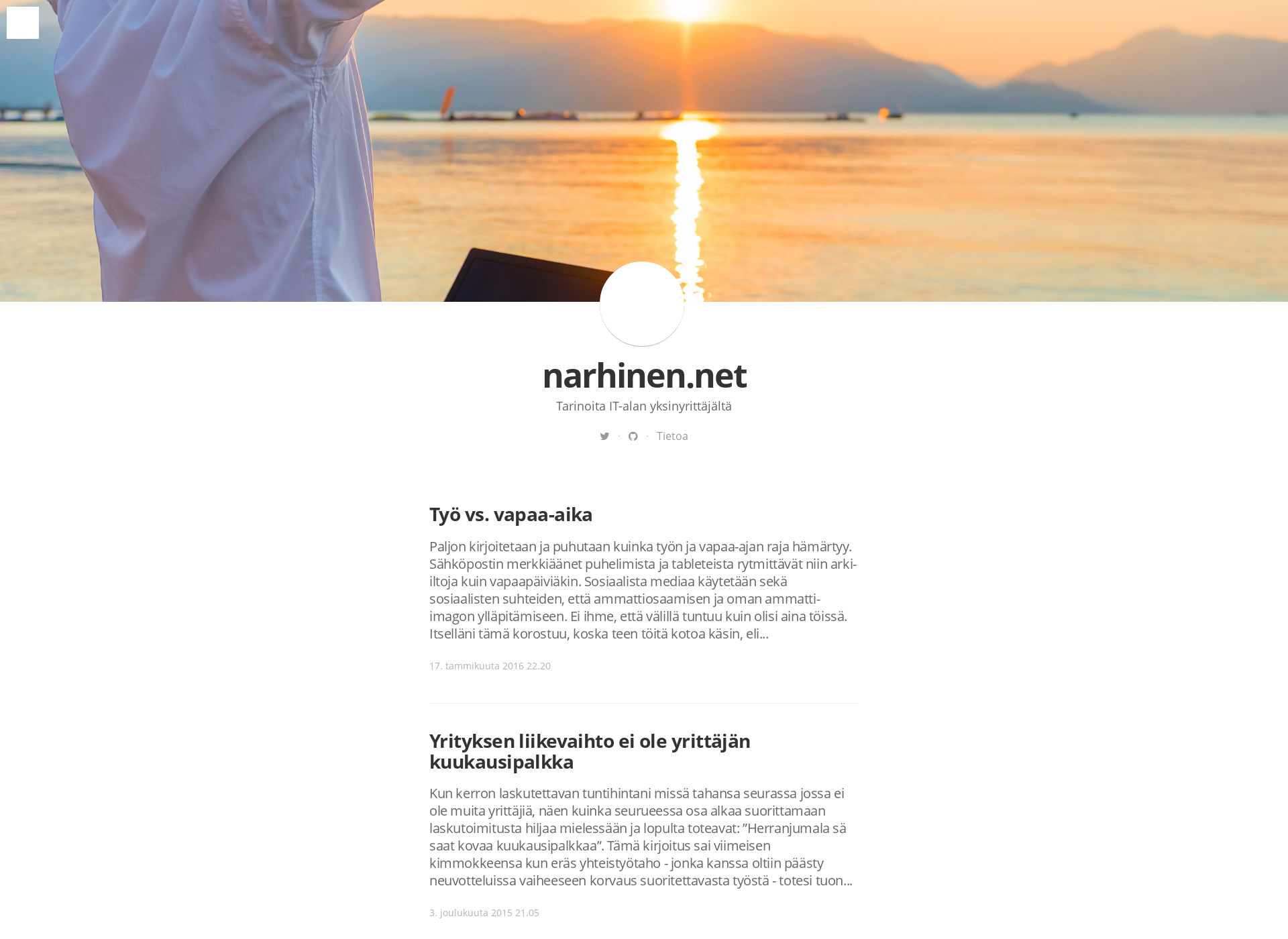 Screenshot for narhinen.net