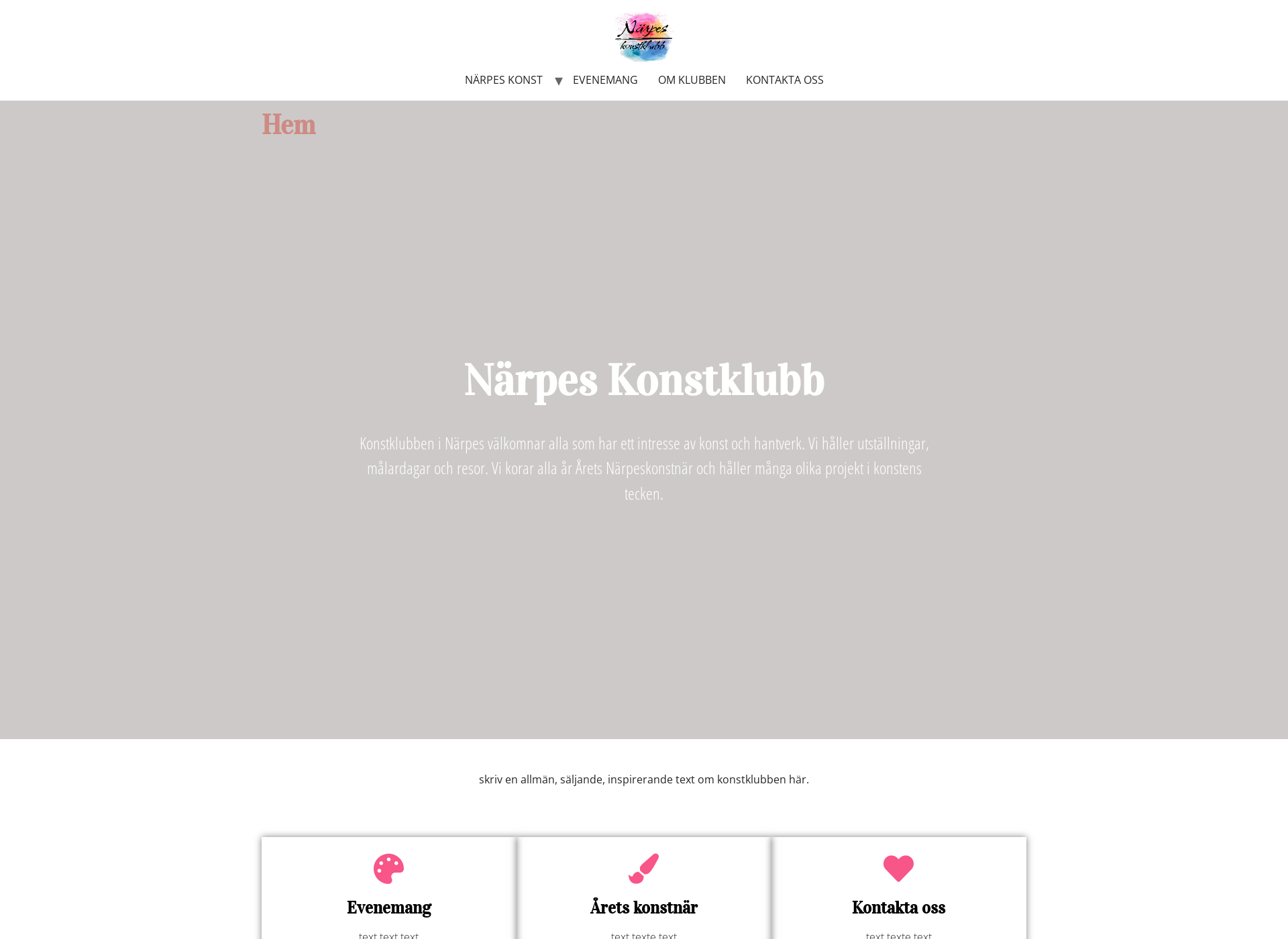 Screenshot for narpeskonstklubb.fi