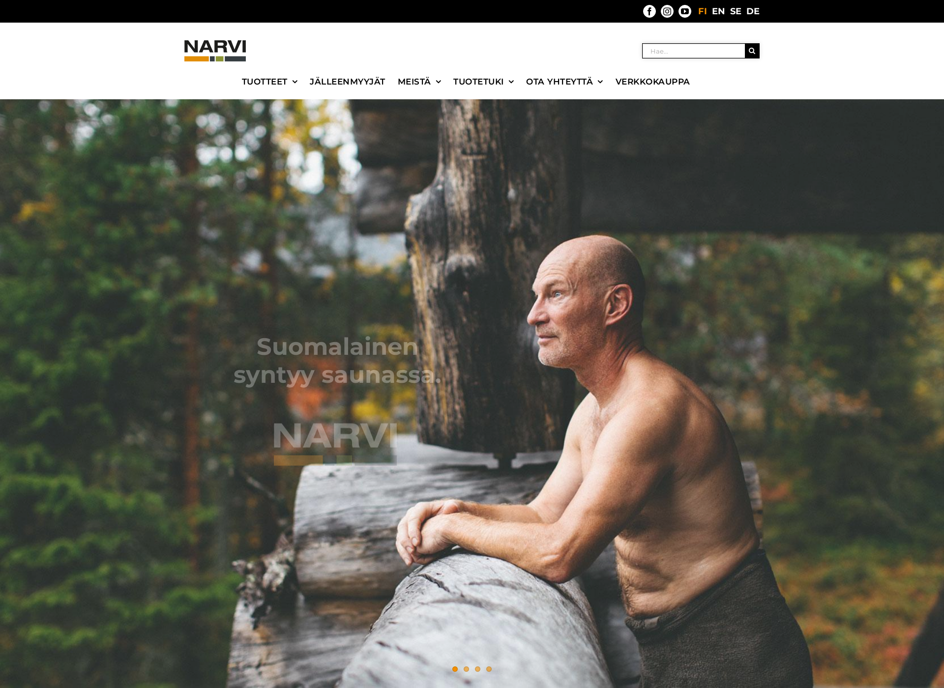 Skärmdump för narvi.fi
