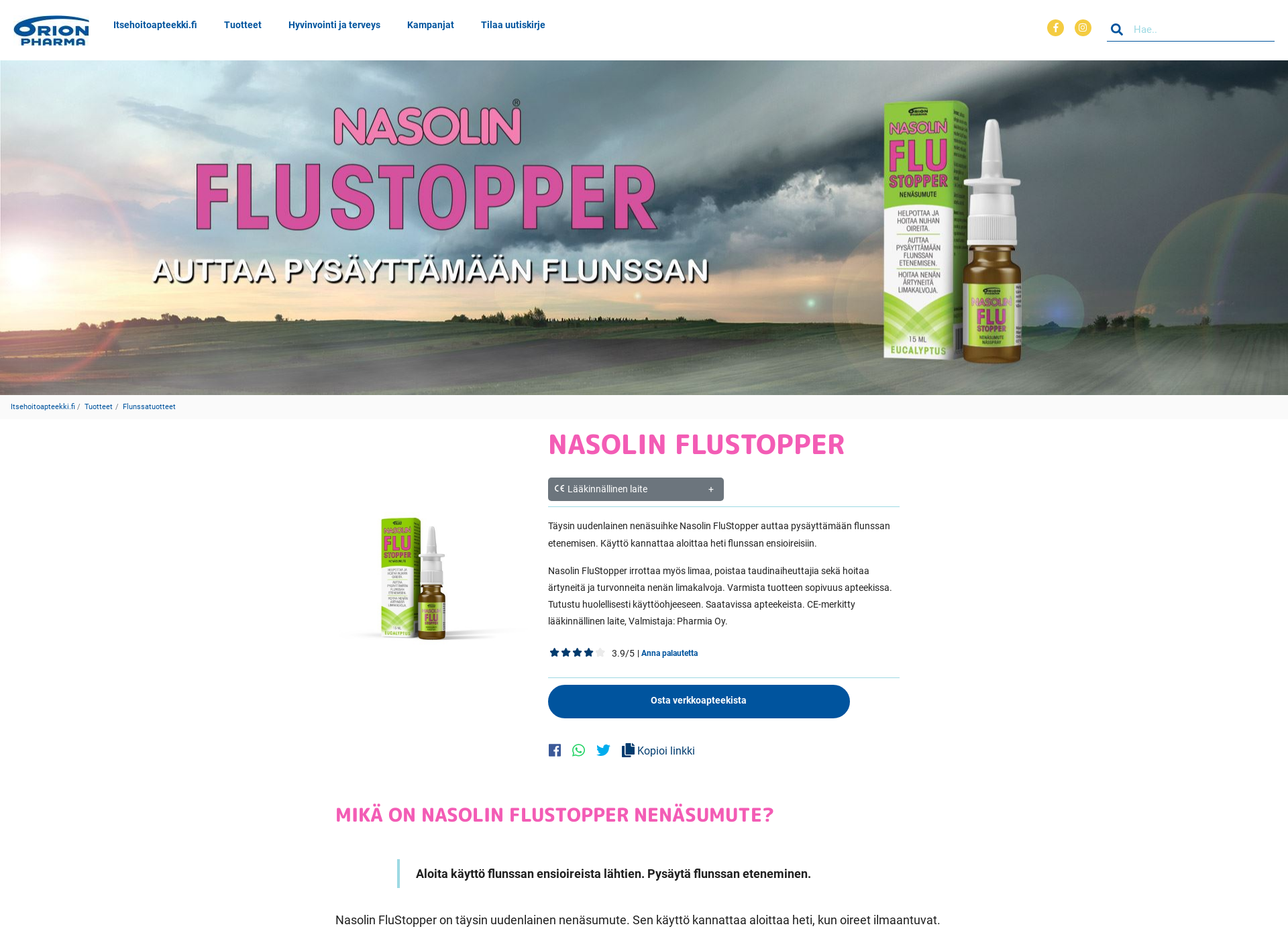 Screenshot for nasolin-flustopper.fi