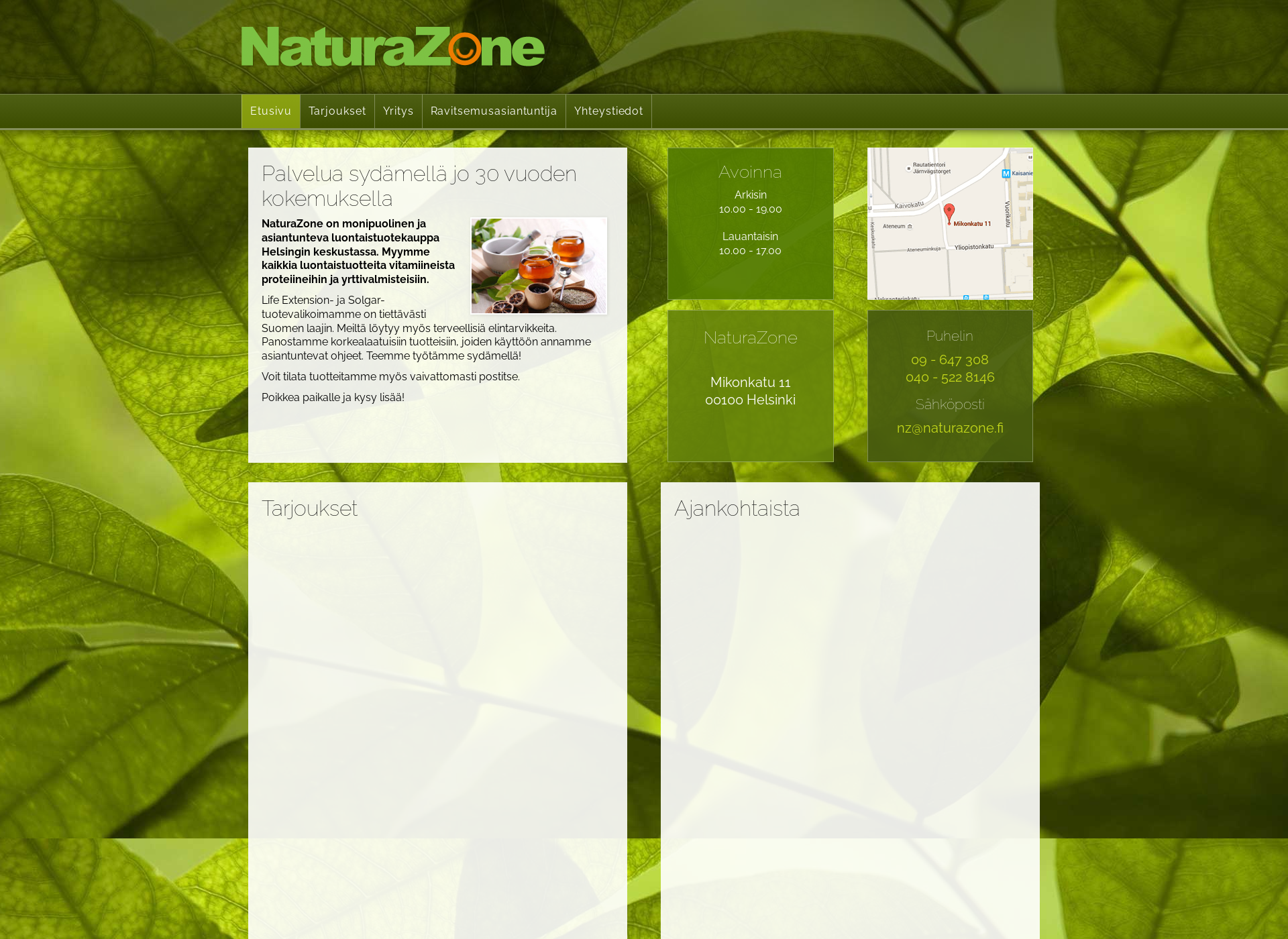 Screenshot for naturazone.fi