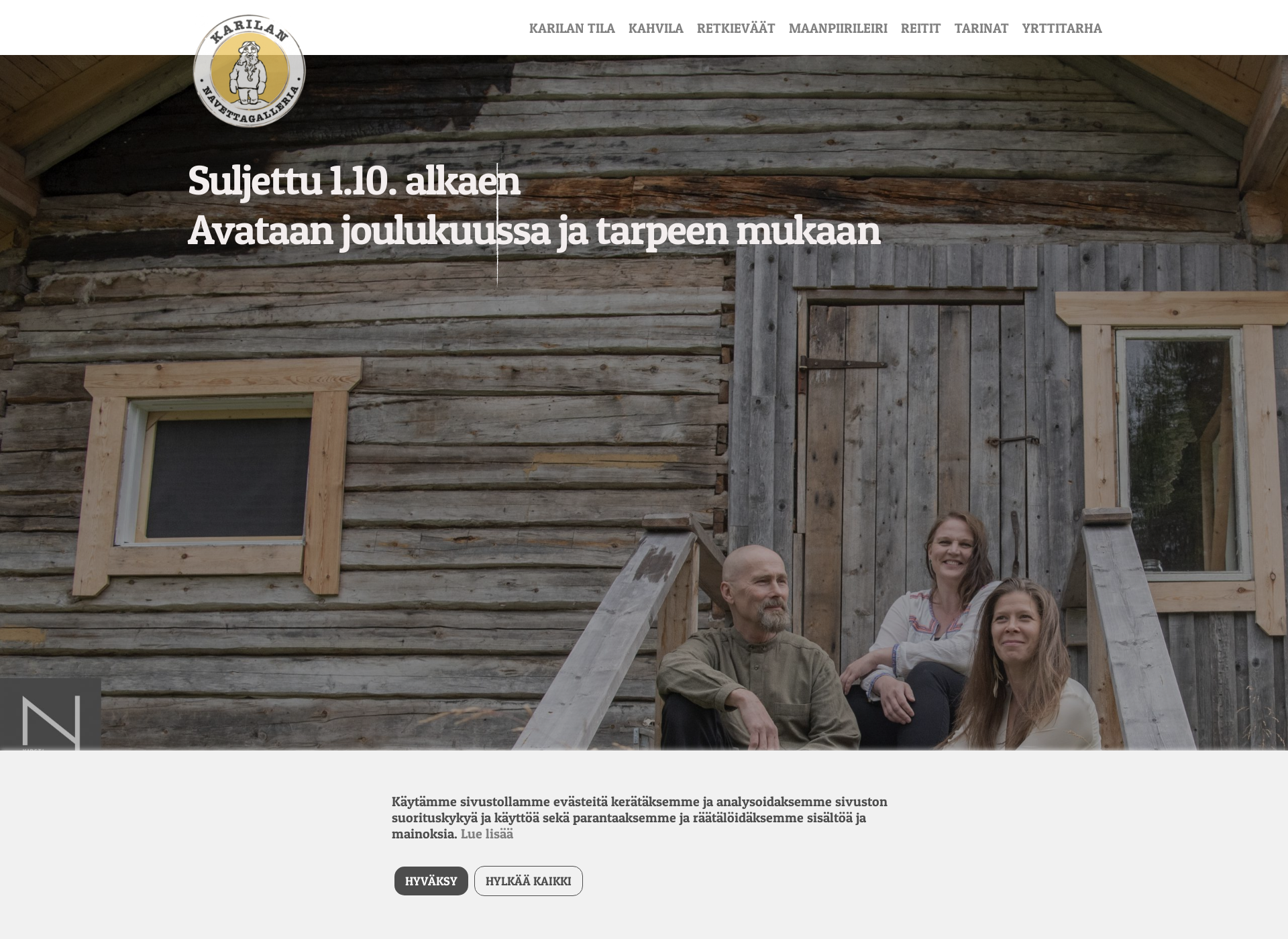 Skärmdump för navettagalleria.fi
