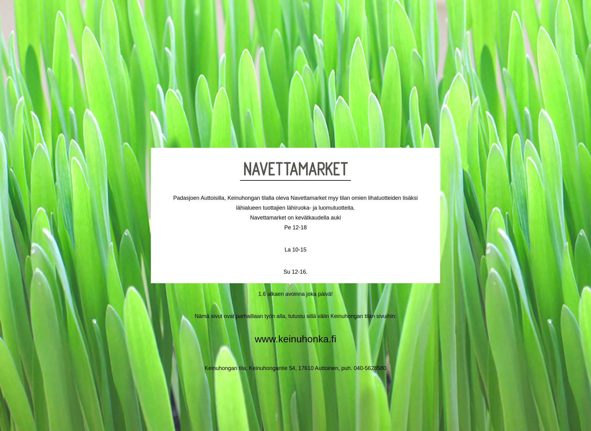 Screenshot for navettamarket.fi