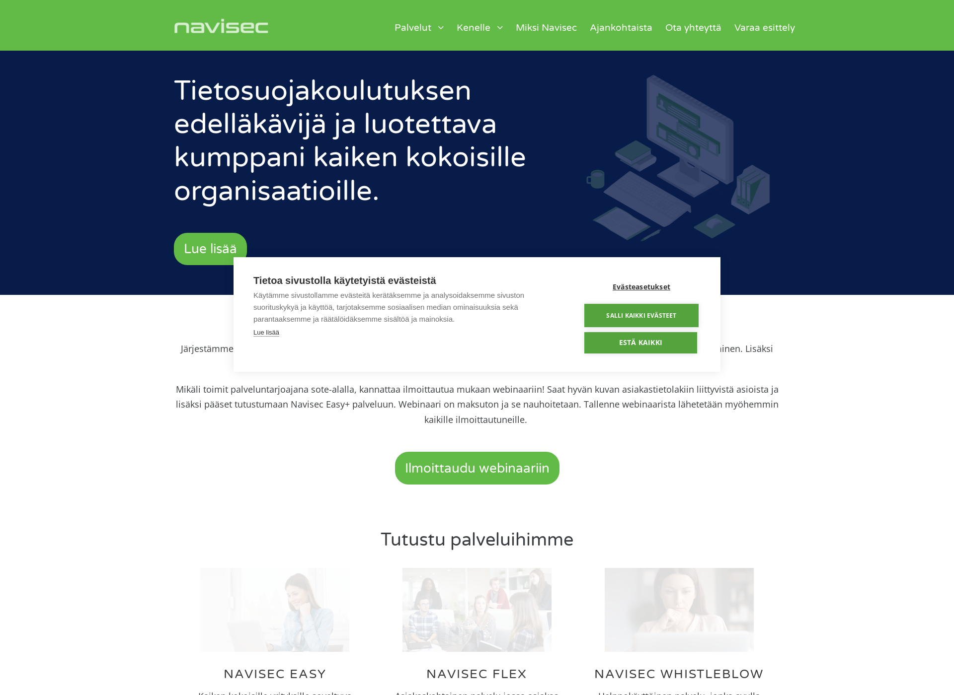 Screenshot for navisec.fi