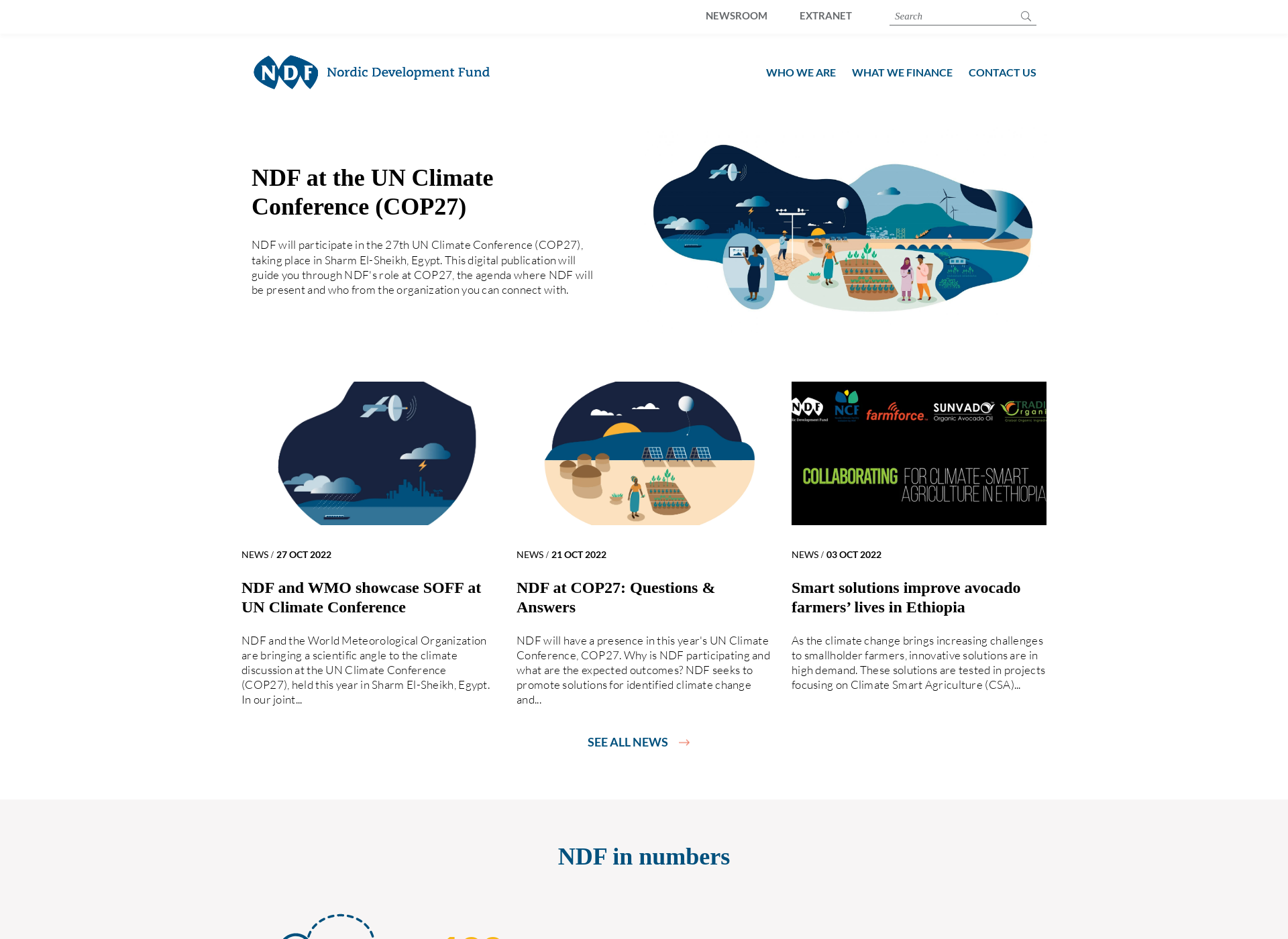 Skärmdump för ndf.fi