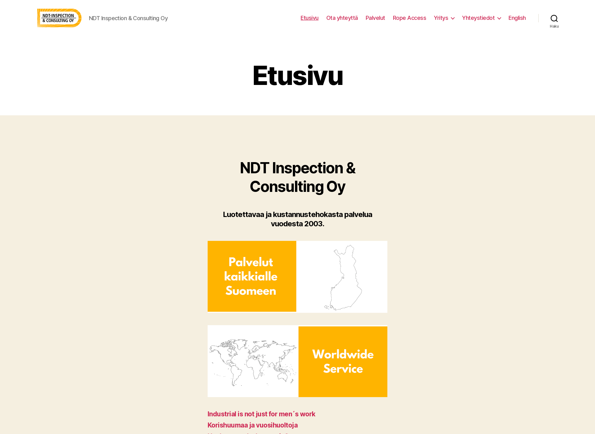 Screenshot for ndt-inspection.fi