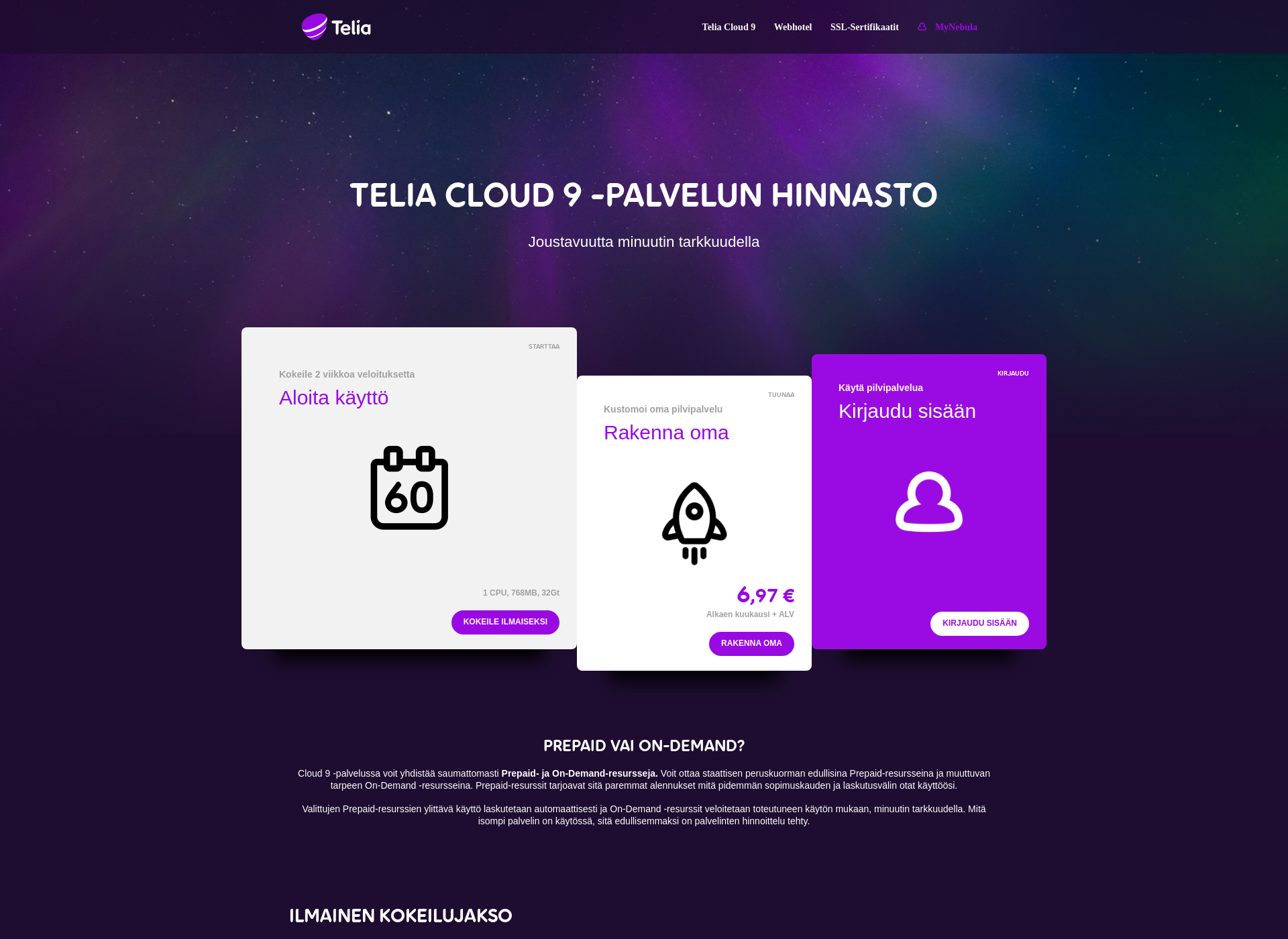 Screenshot for nebulapilvi.fi