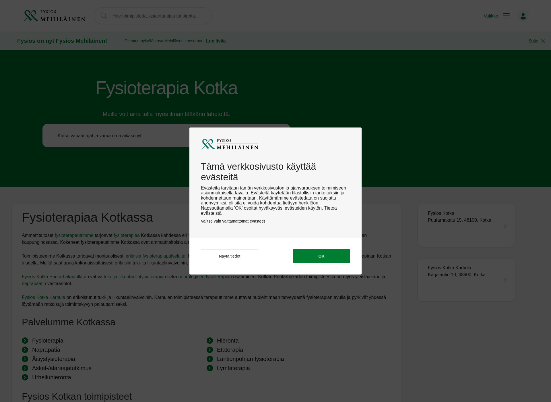 Skärmdump för neljasnikama.fi