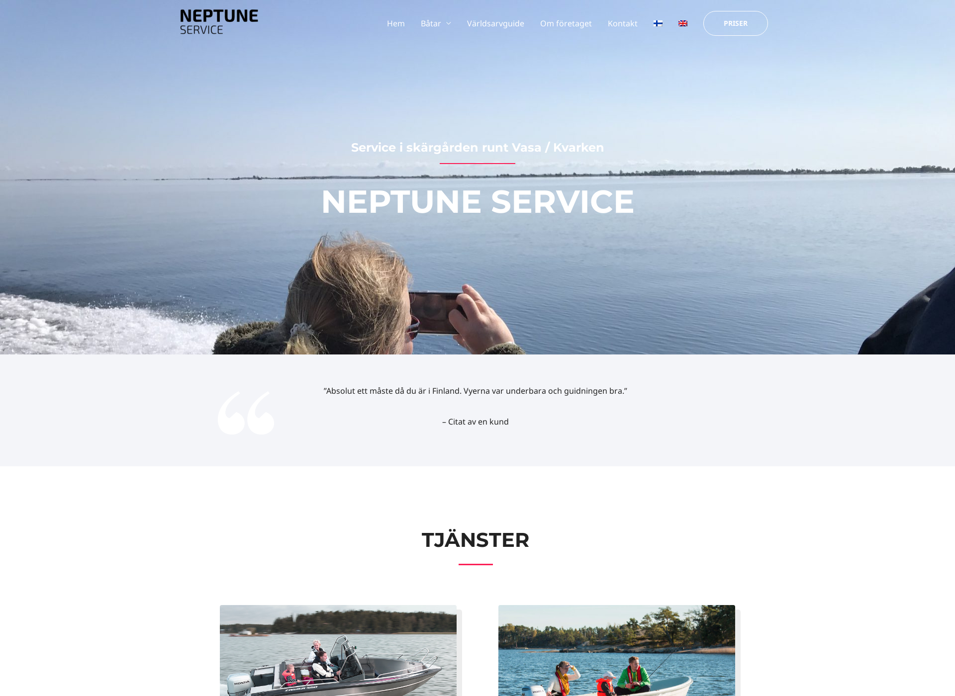 Screenshot for neptune-service.fi
