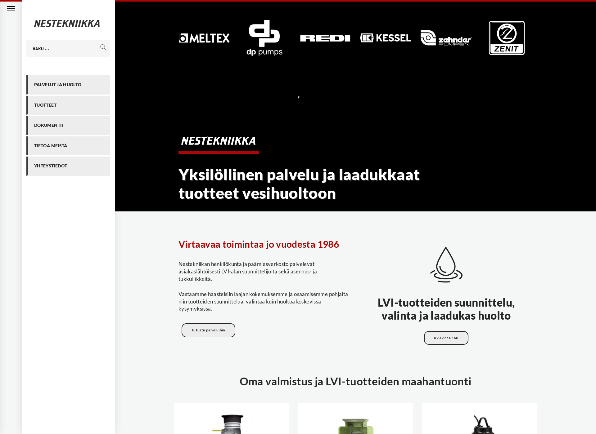 Screenshot for nestekniikka.fi