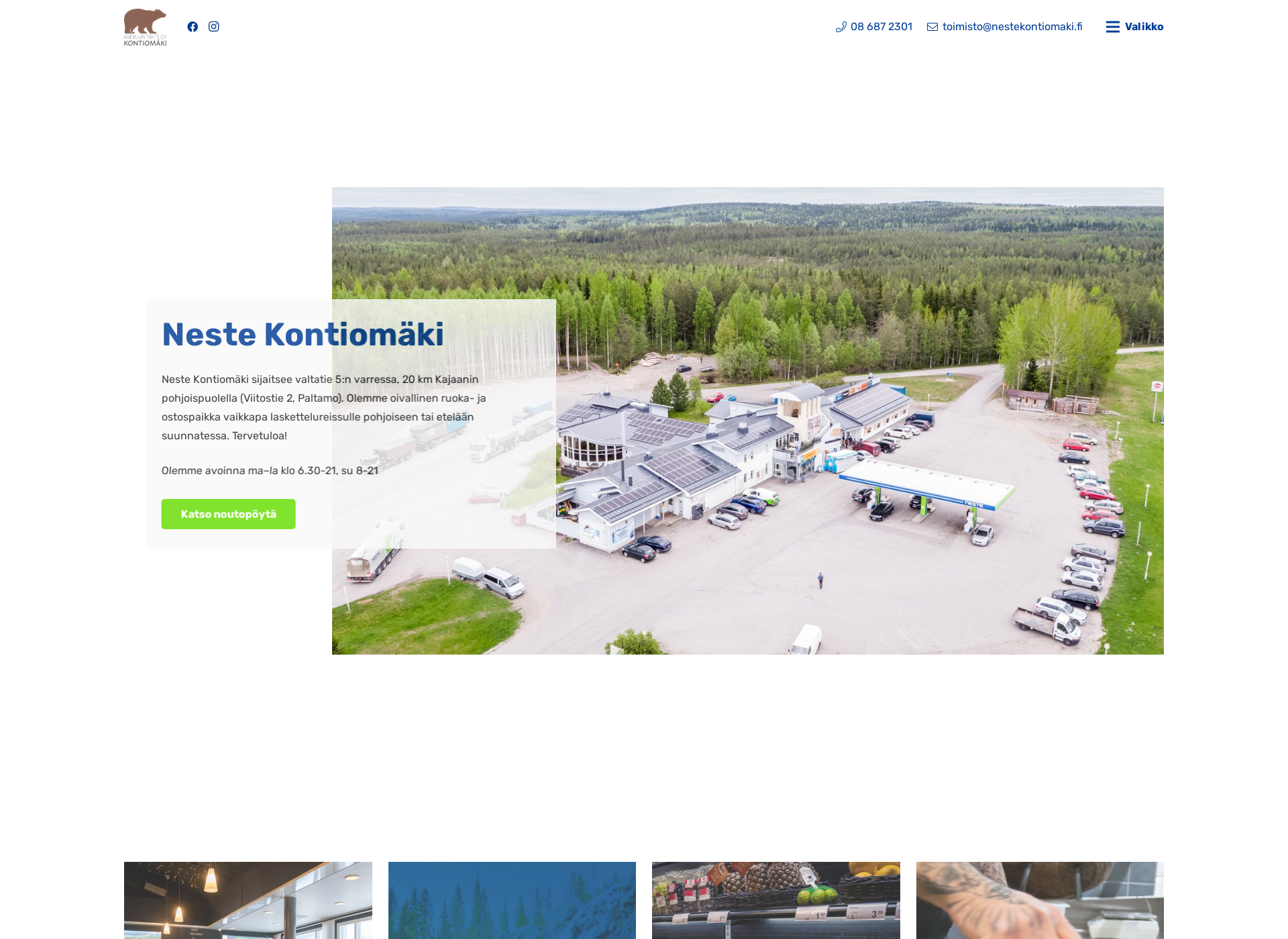 Skärmdump för nestekontiomaki.fi