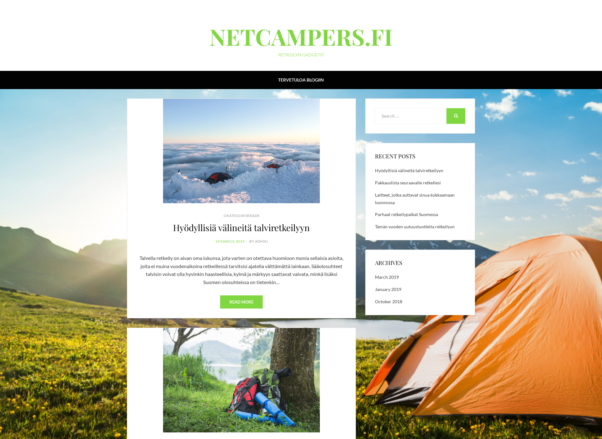 Screenshot for netcampers.fi