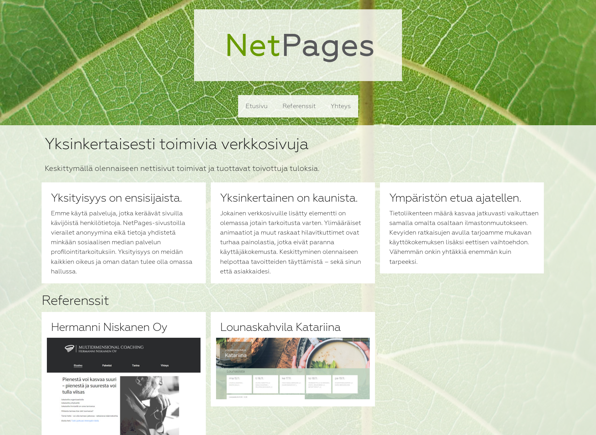 Screenshot for netpages.fi