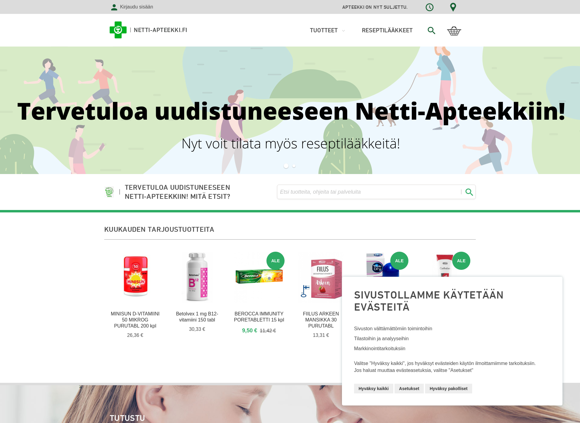 Skärmdump för netti-apteekki.fi