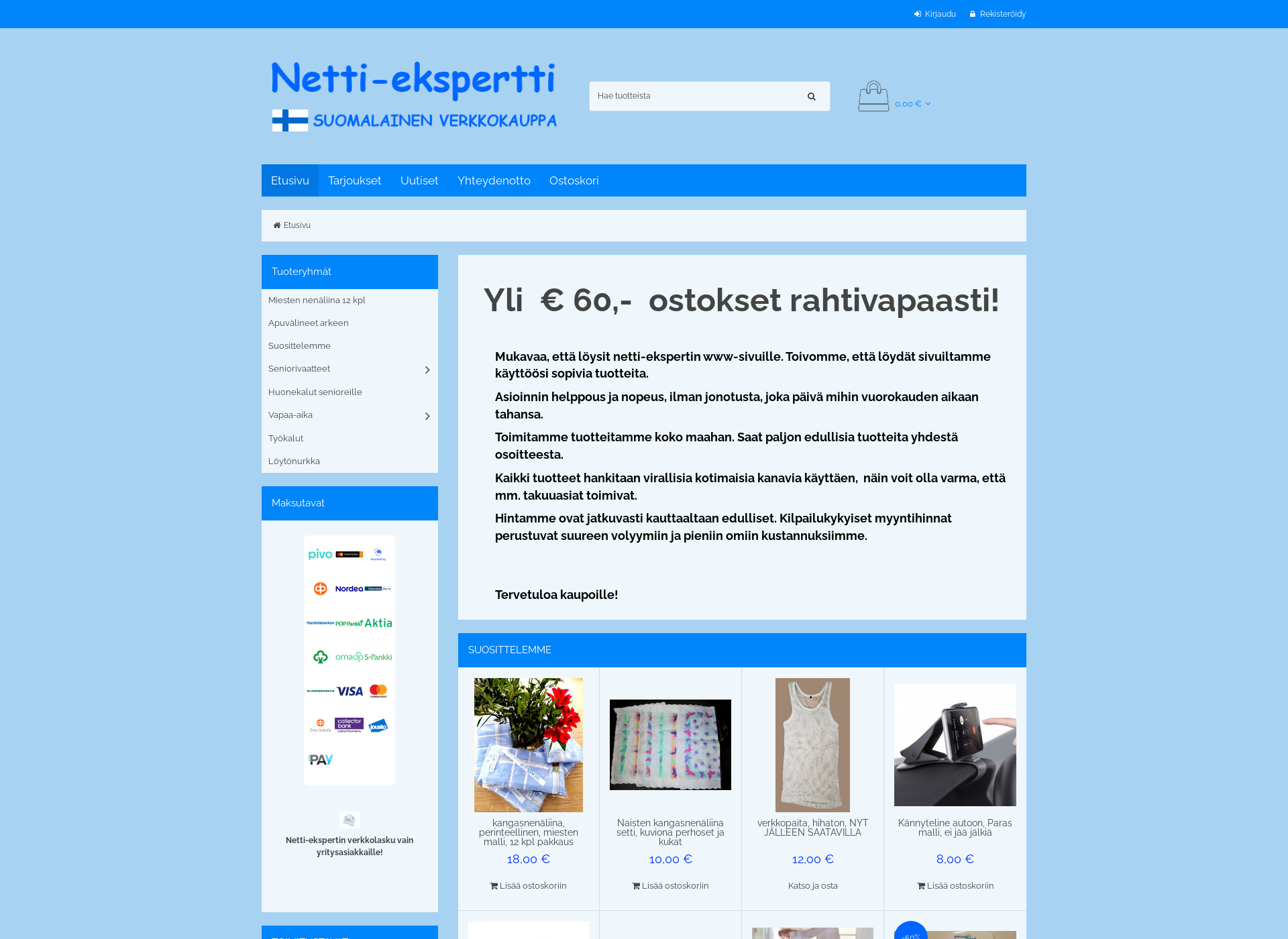 Skärmdump för netti-ekspertti.fi