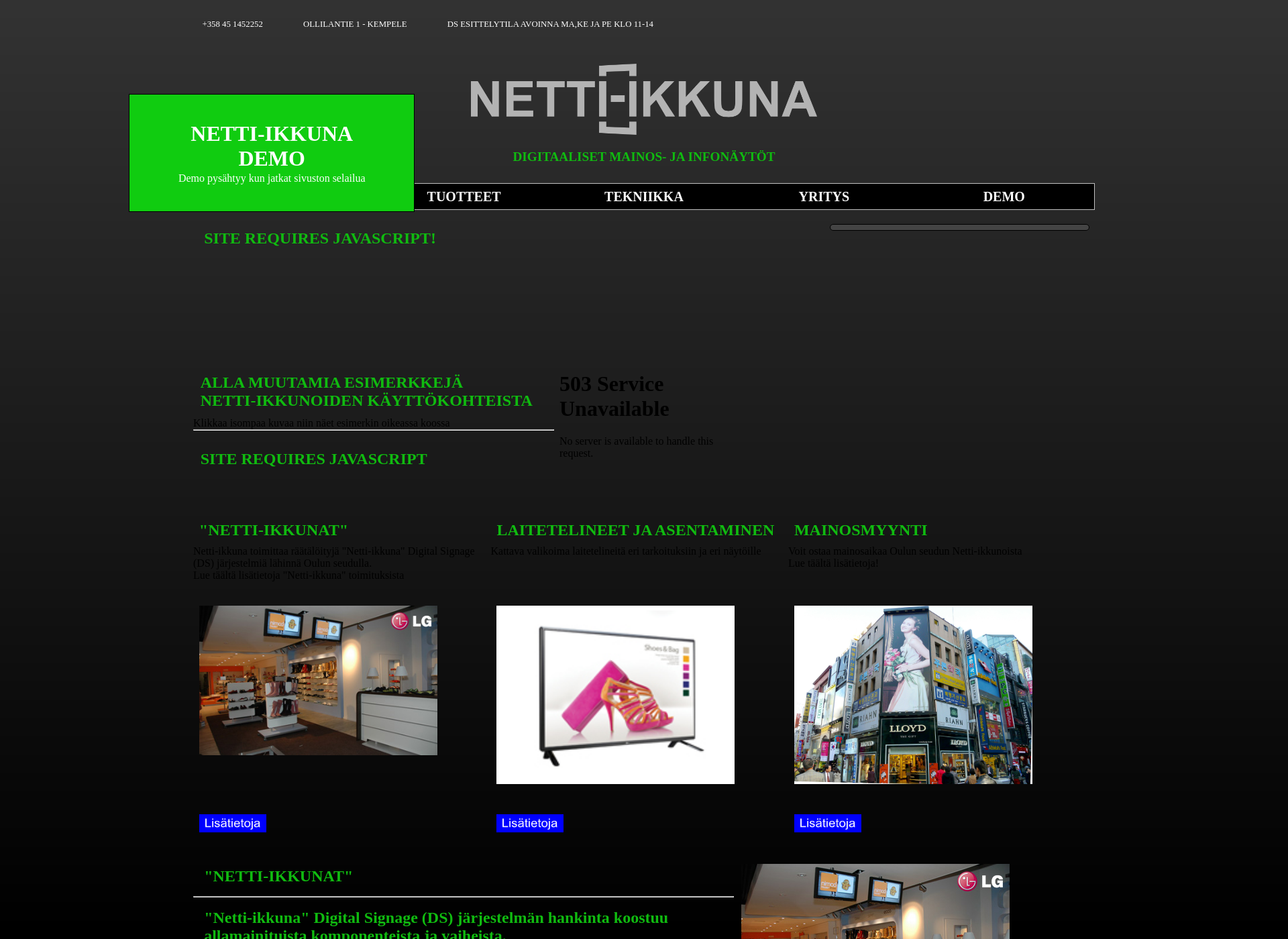 Skärmdump för netti-ikkunat.fi