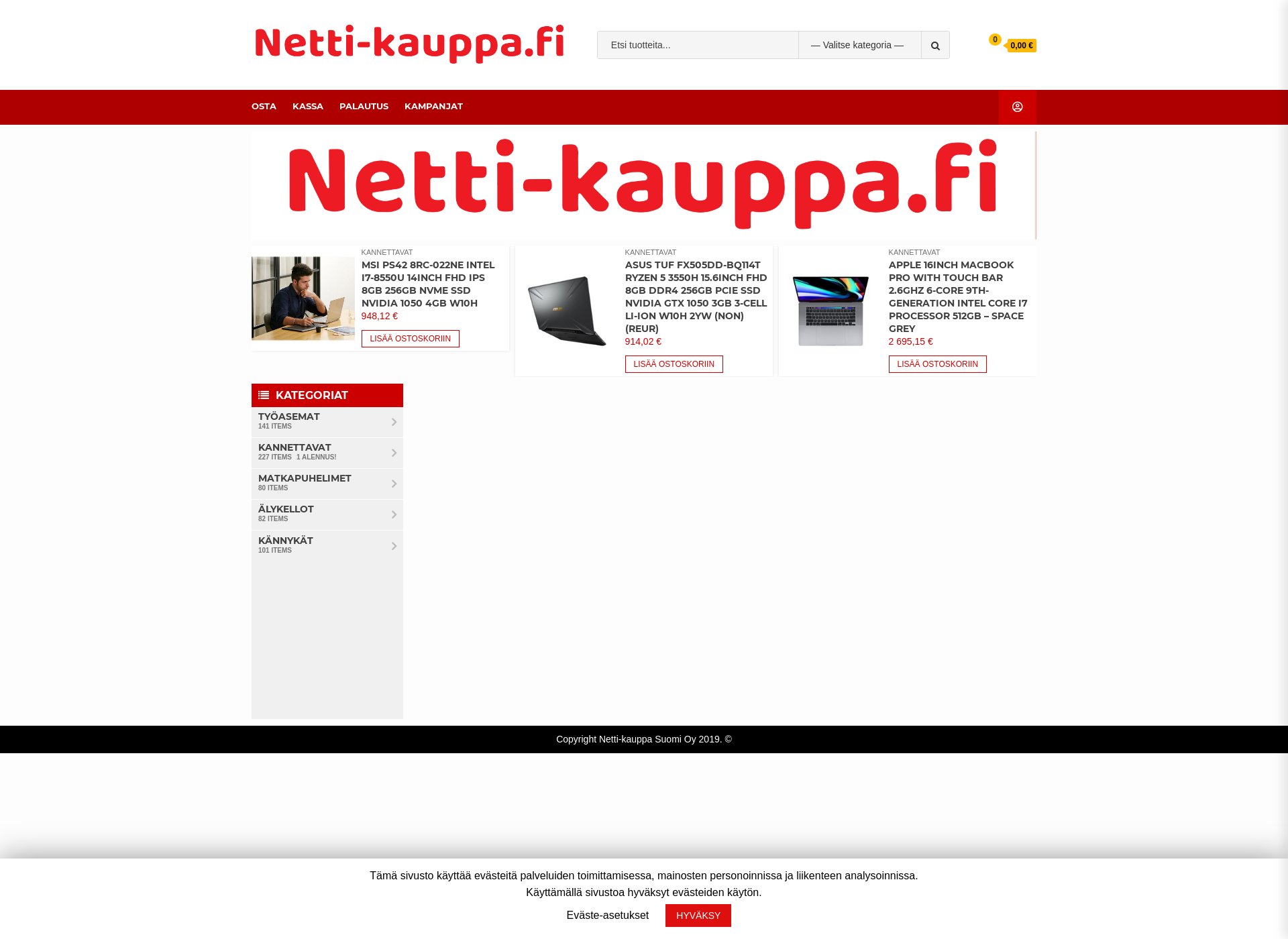 Screenshot for netti-kauppa.fi
