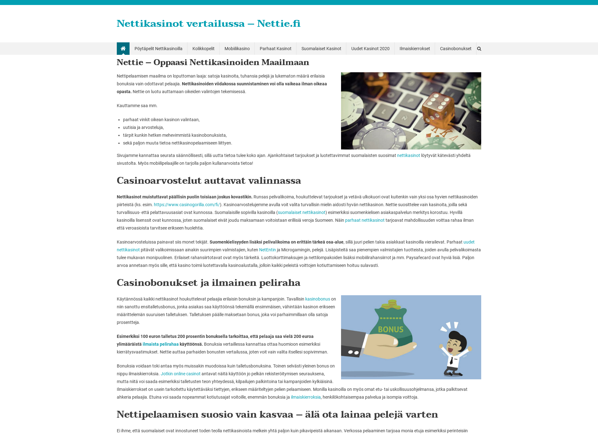 Skärmdump för nettie.fi