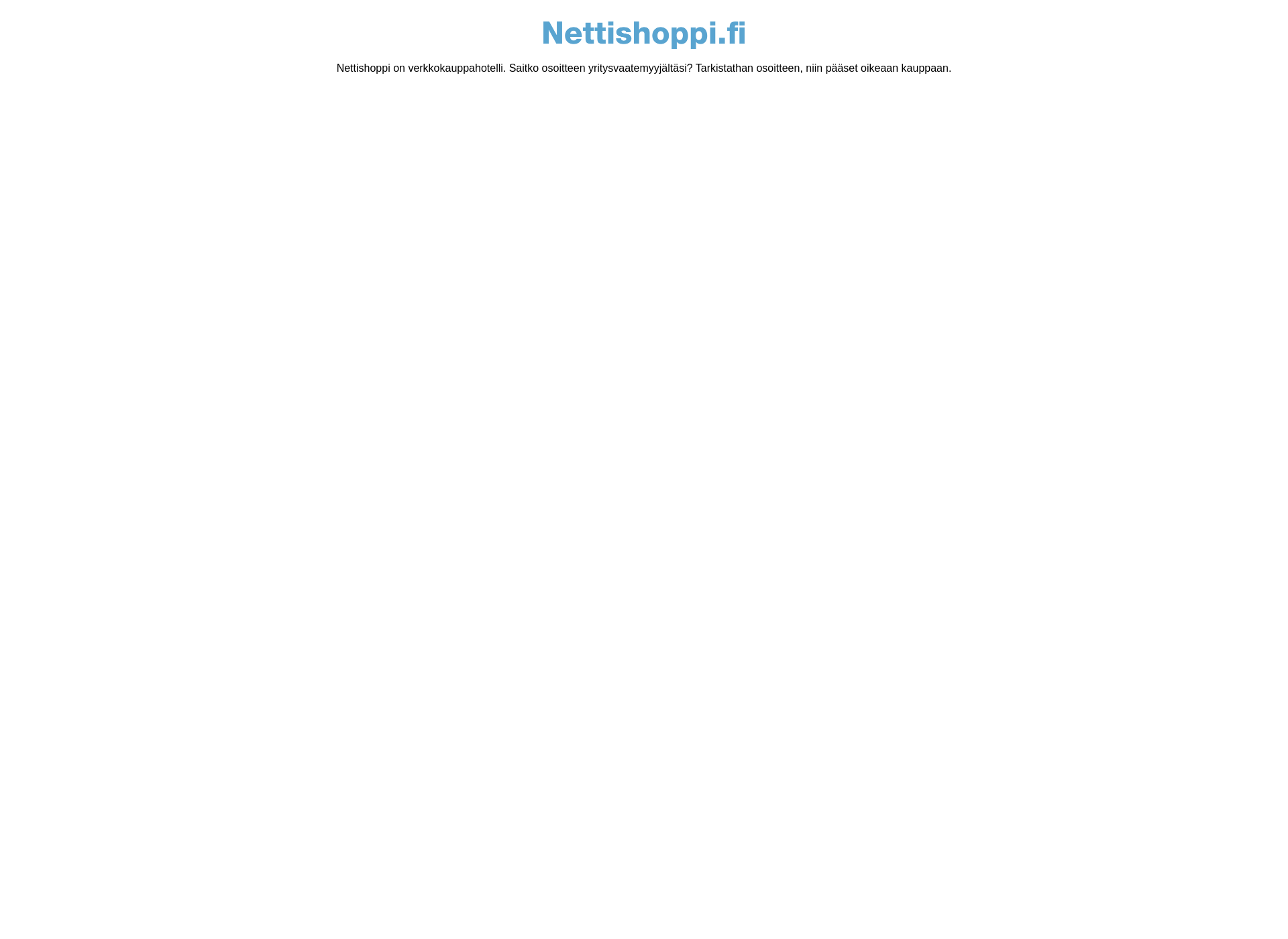 Skärmdump för nettishoppi.fi