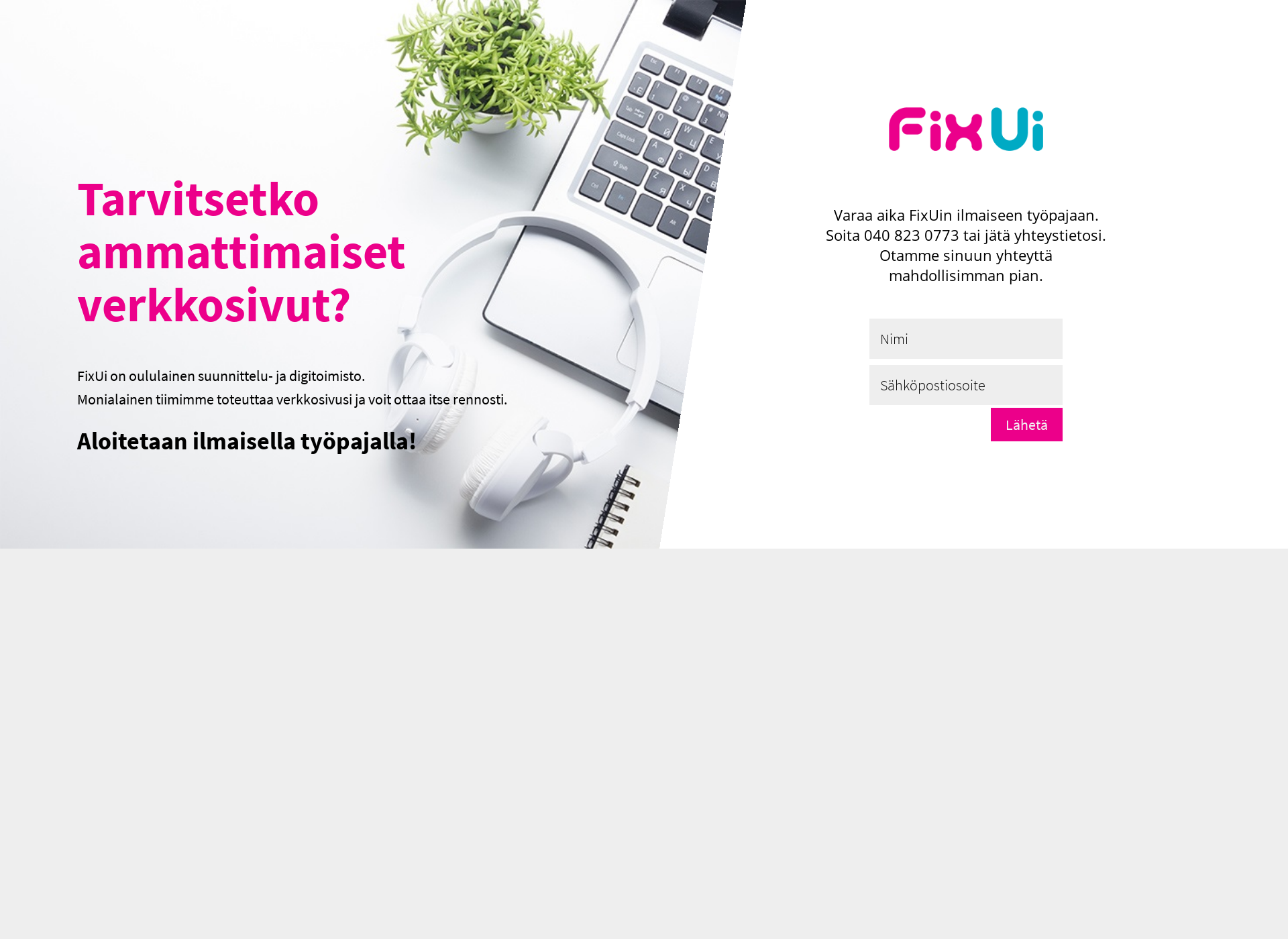 Skärmdump för nettisivutyrityksille.fi