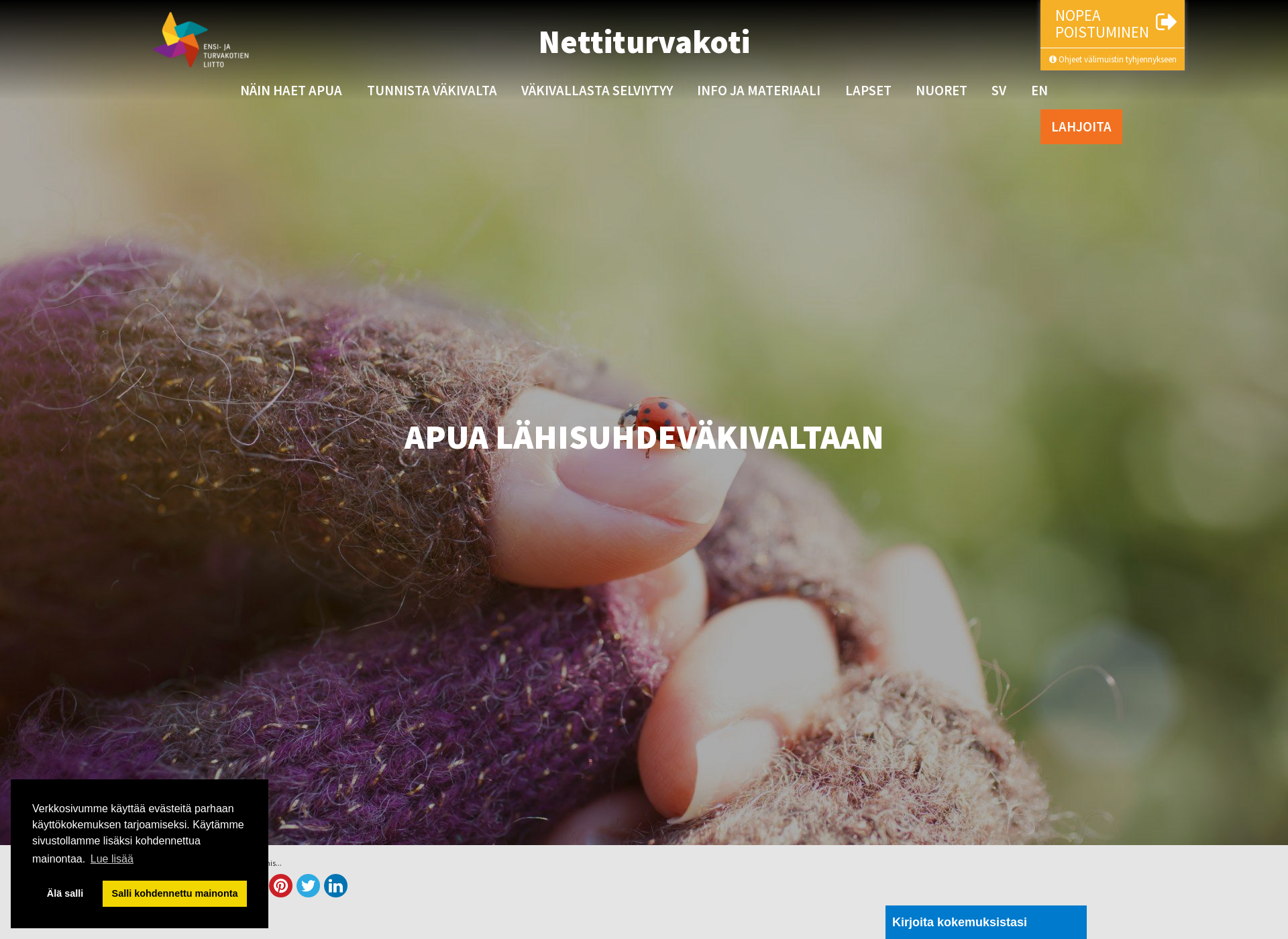 Screenshot for nettiturvakoti.fi