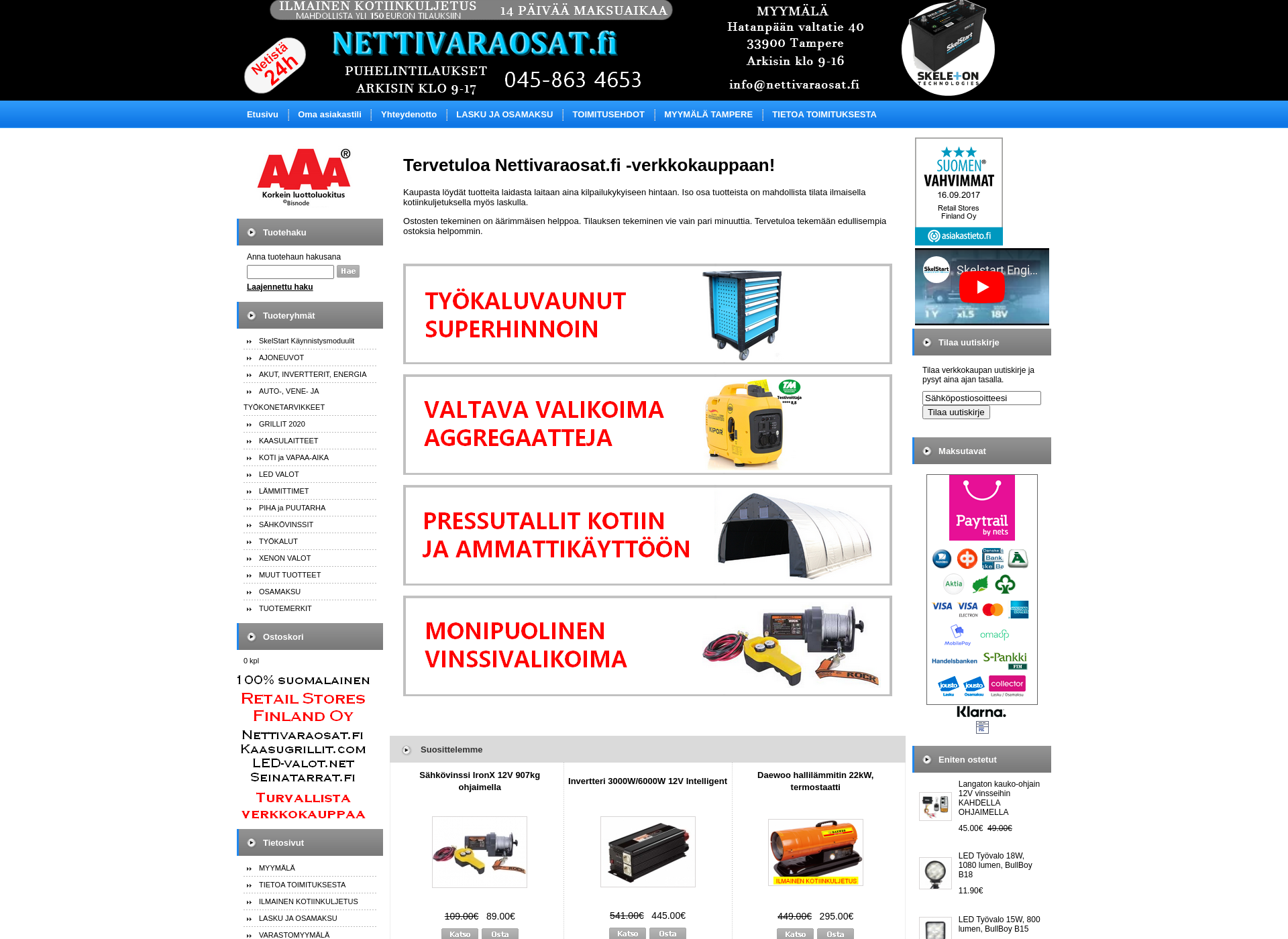Screenshot for nettivaraosat.fi