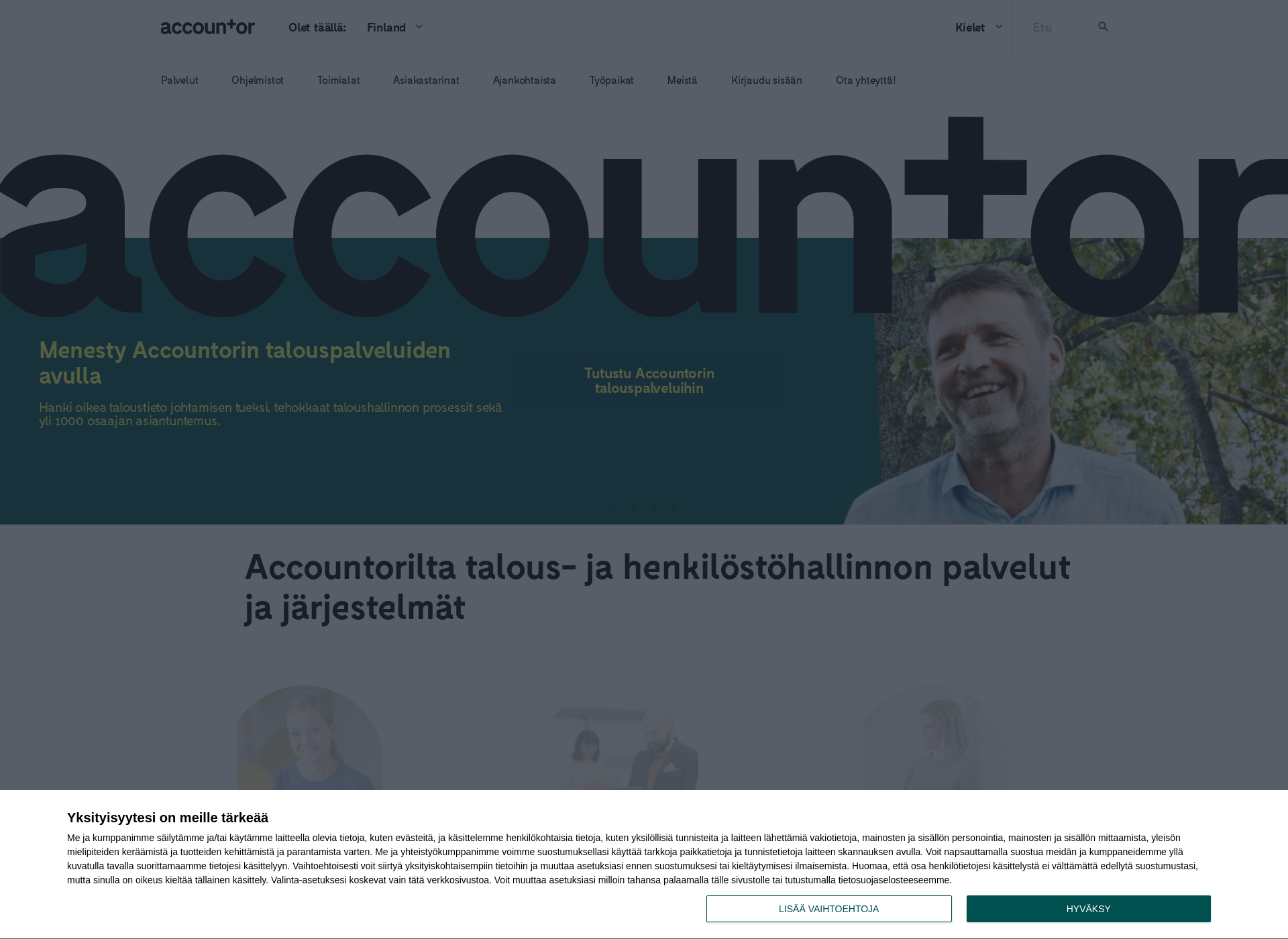 Skärmdump för netvisortilitoimisto.fi