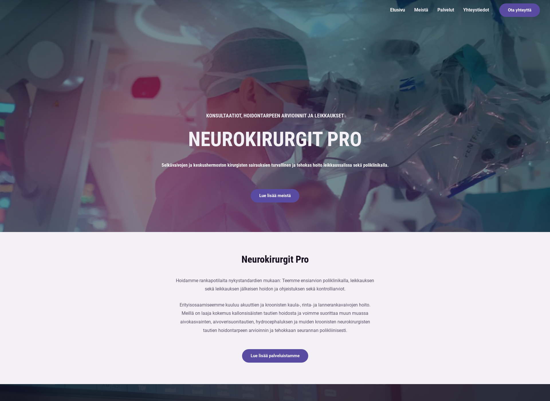 Screenshot for neurokirurgit.fi