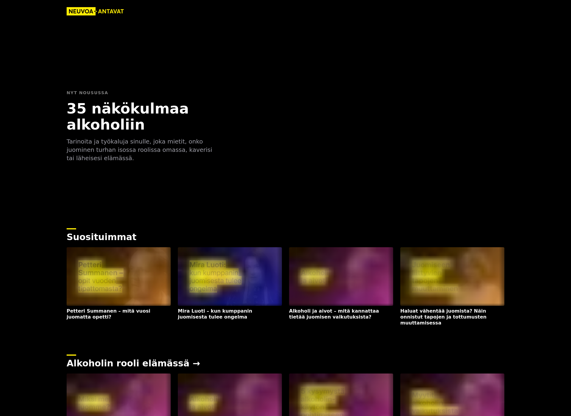 Skärmdump för neuvoa-antavat.fi