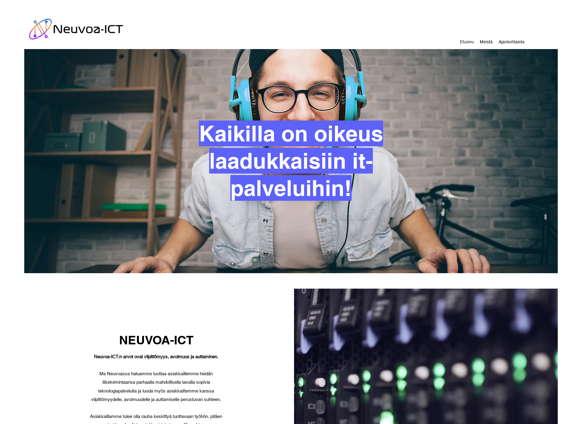 Skärmdump för neuvoa-ict.fi