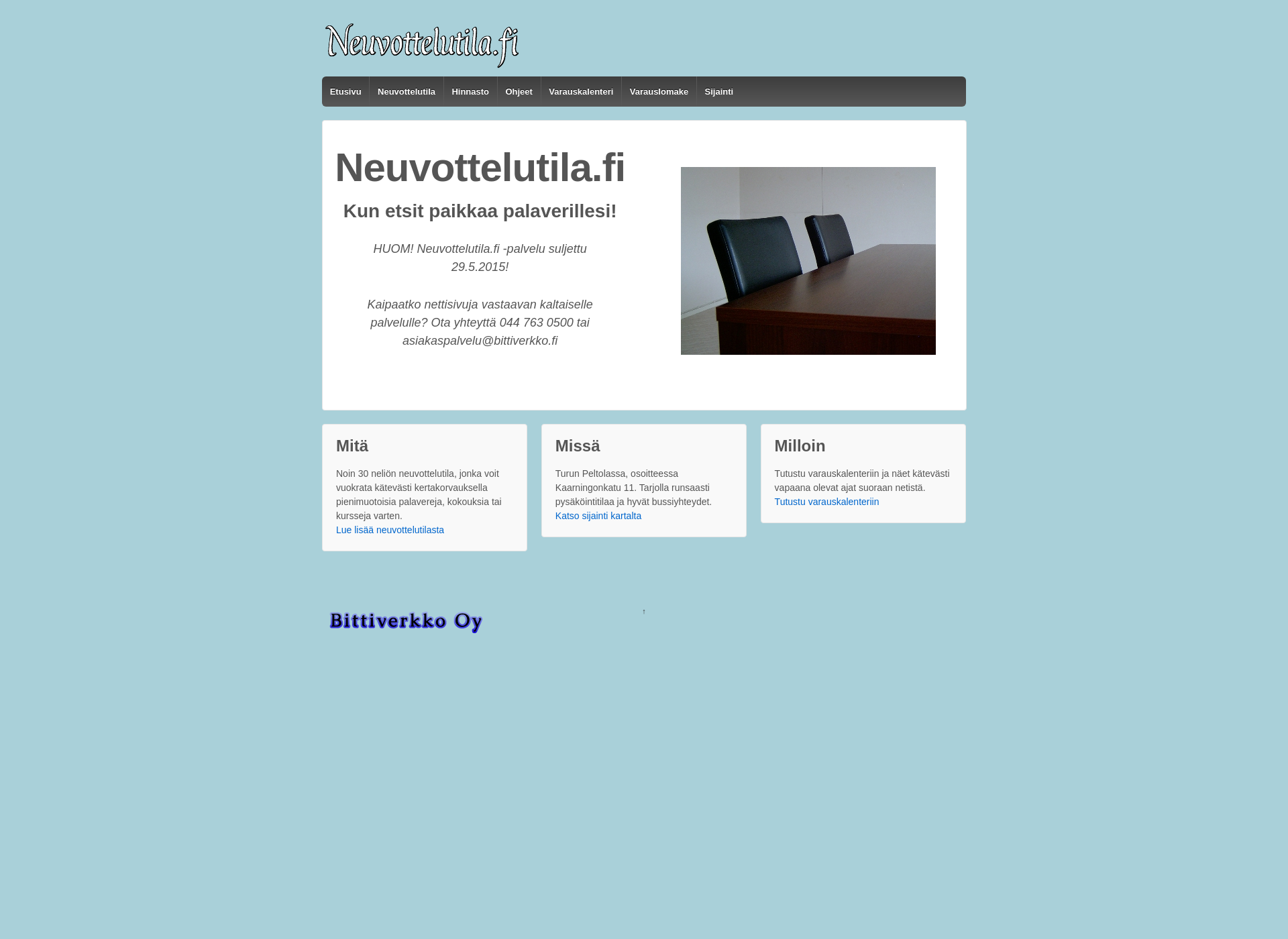 Screenshot for neuvottelutila.fi