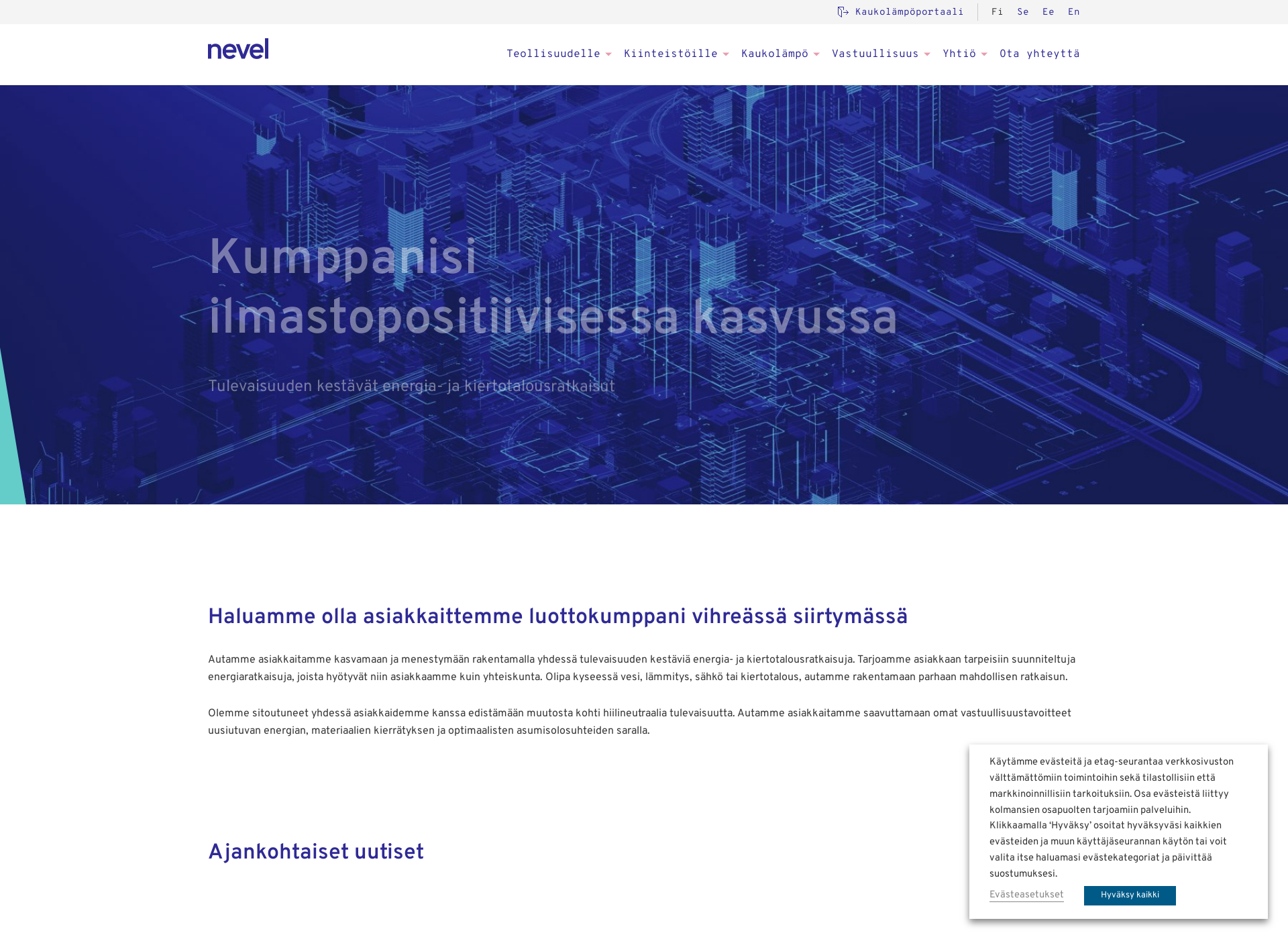 Screenshot for nevel.fi