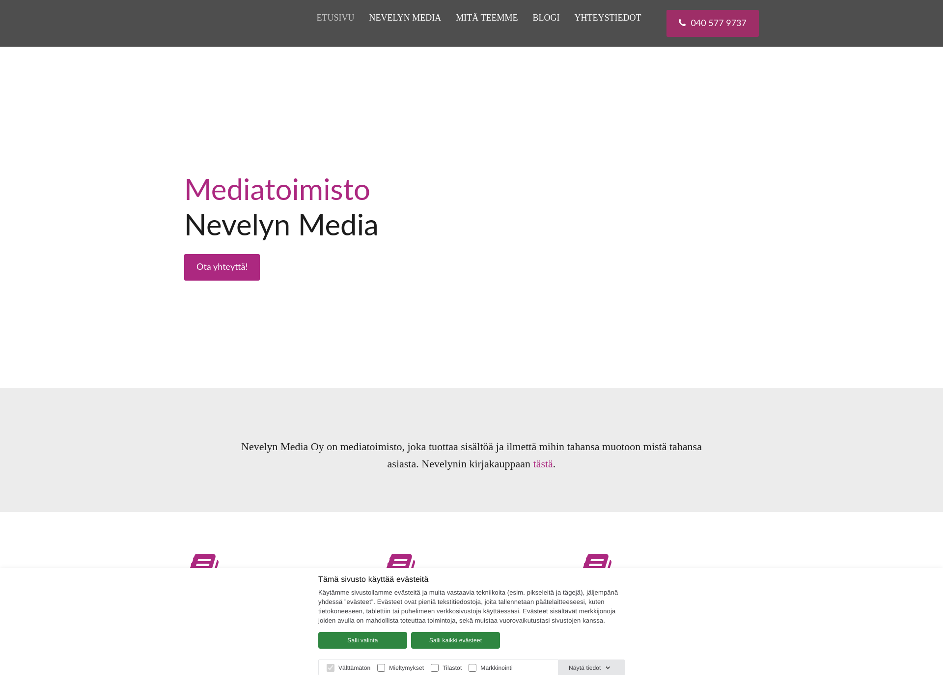 Screenshot for nevelynmedia.com