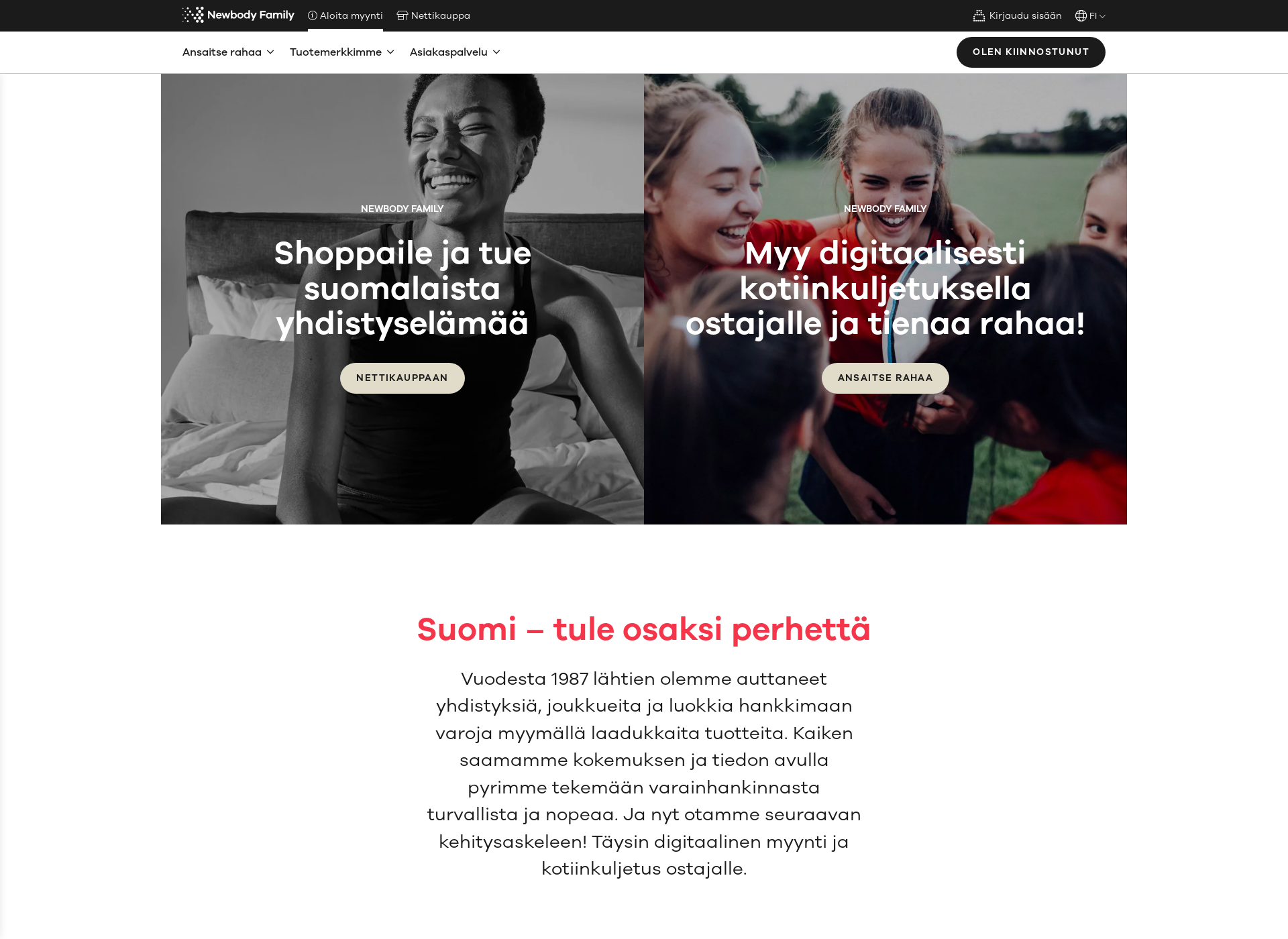 Skärmdump för newbodyfinland.fi