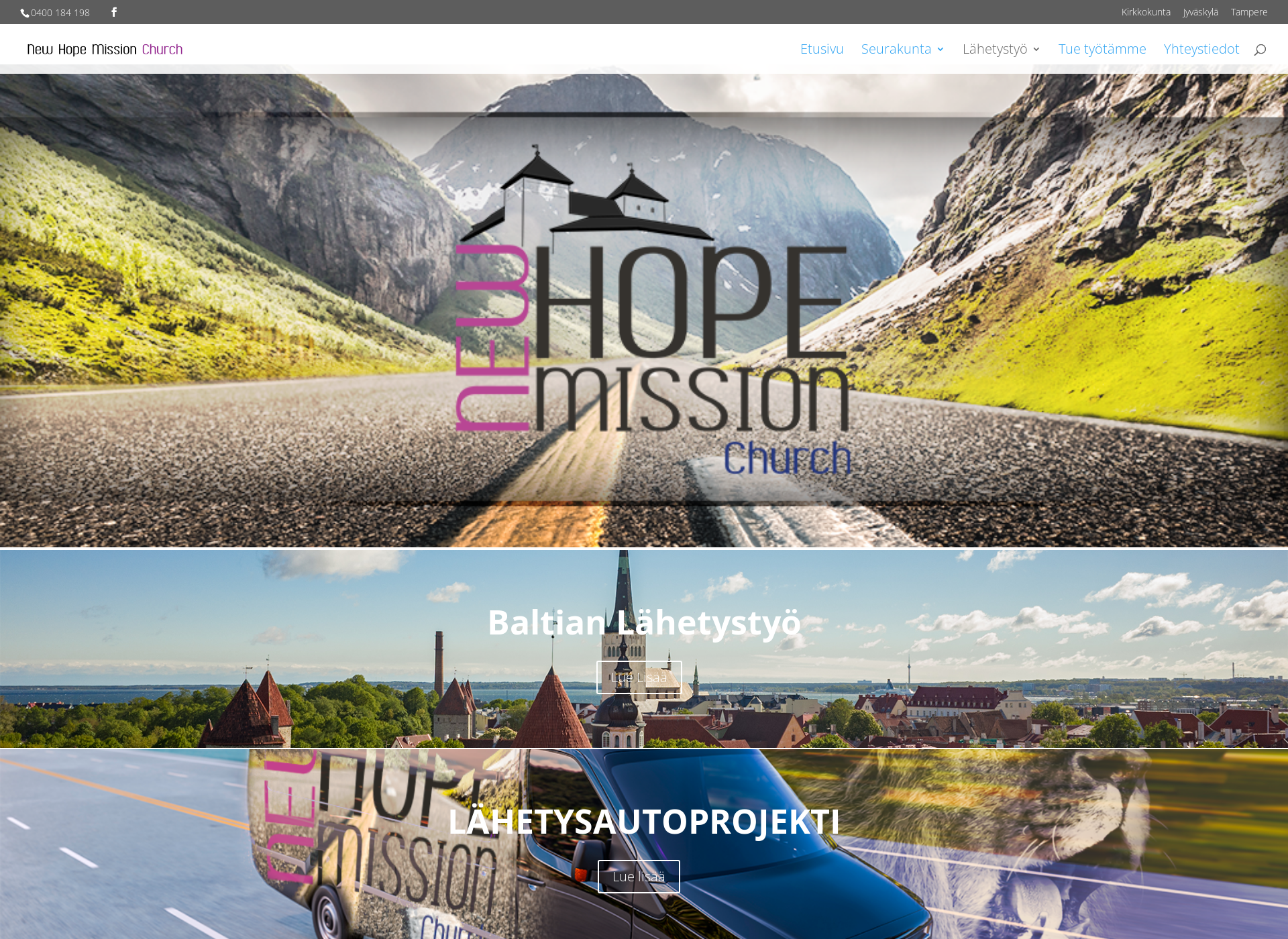 Screenshot for newhopemission.fi