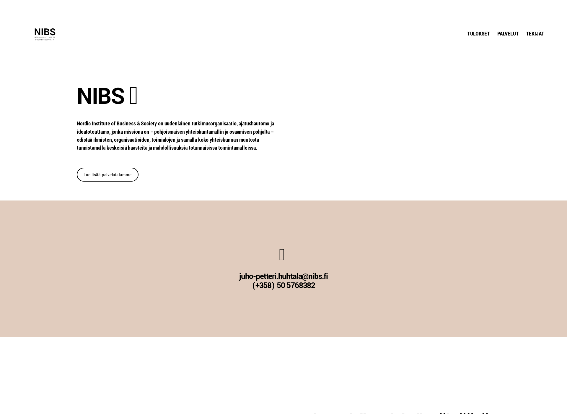 Screenshot for nibs.fi