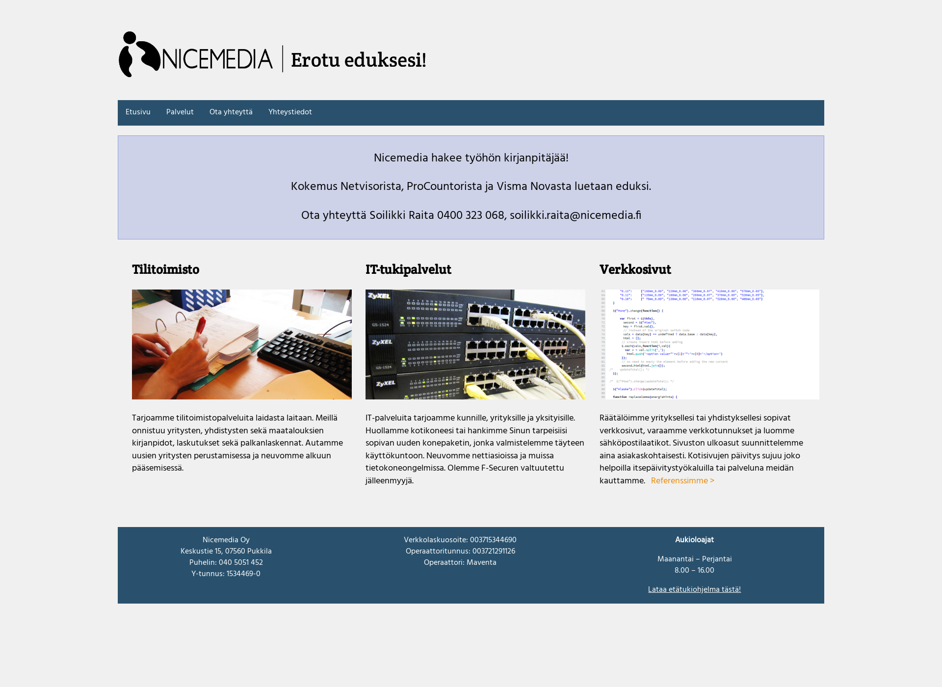 Screenshot for nicemedia.fi