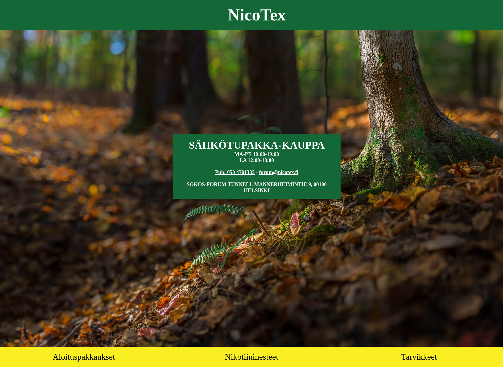 Screenshot for nicotex.fi