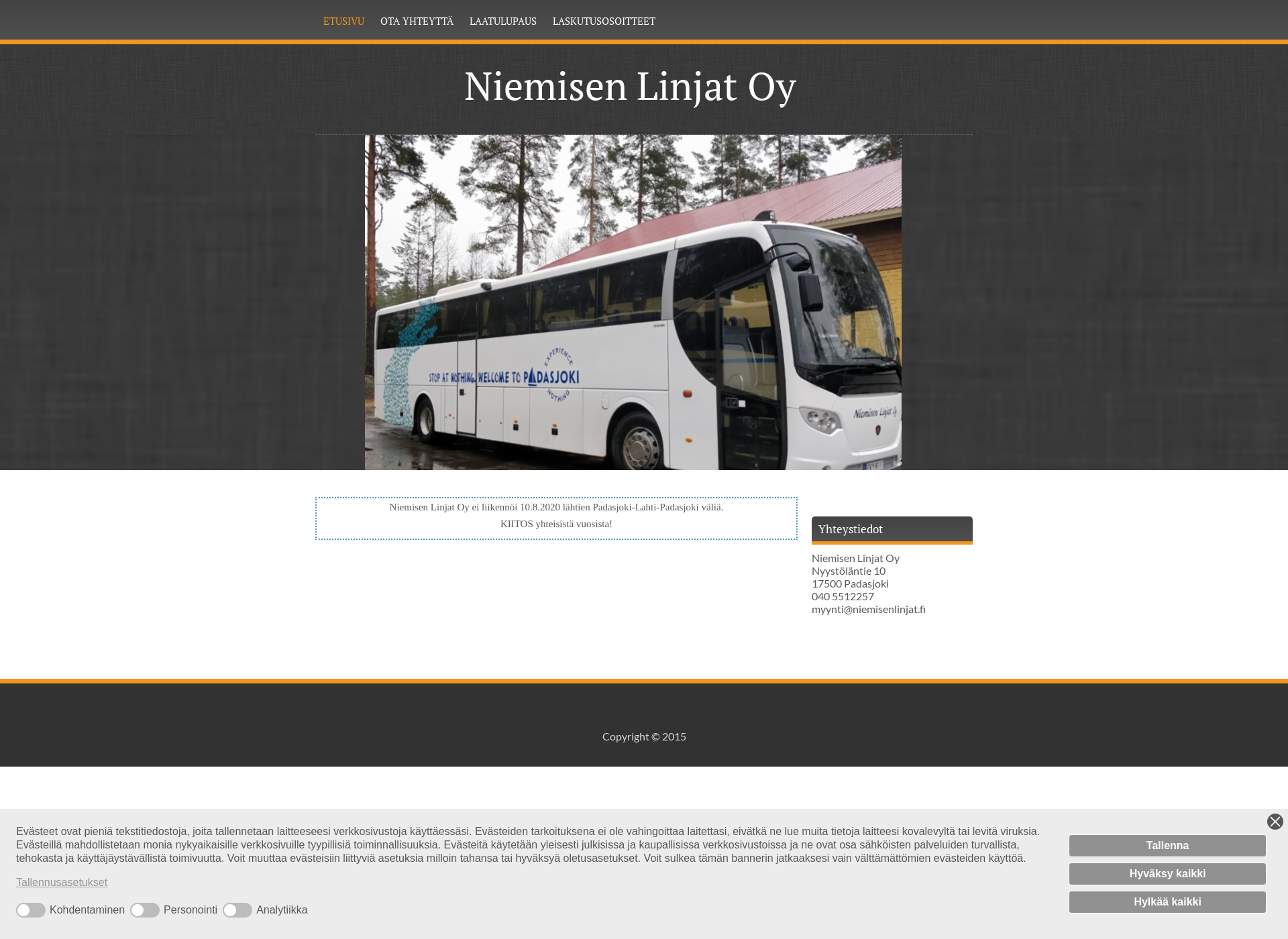 Screenshot for niemisenlinjat.fi