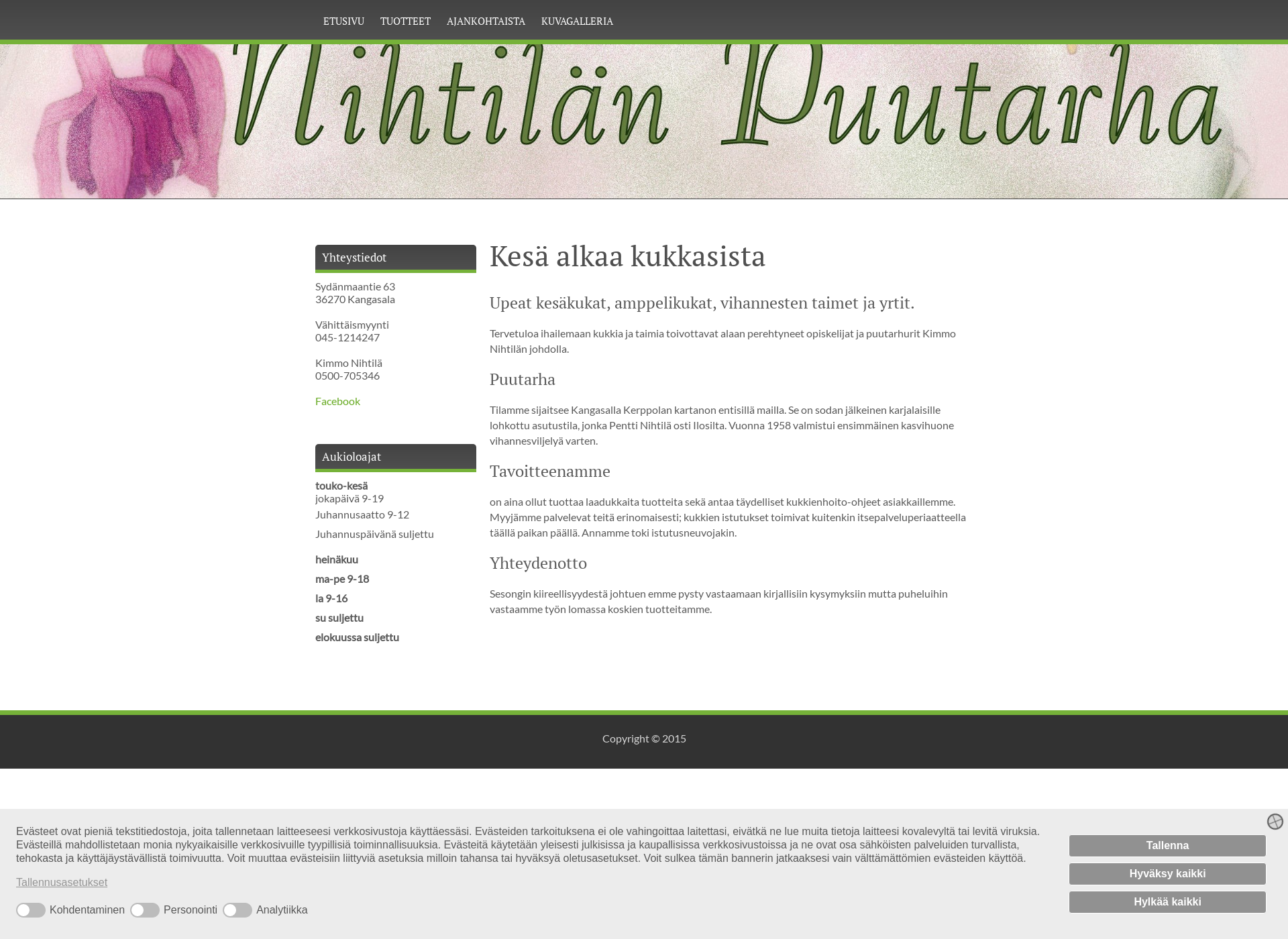 Screenshot for nihtilanpuutarha.fi