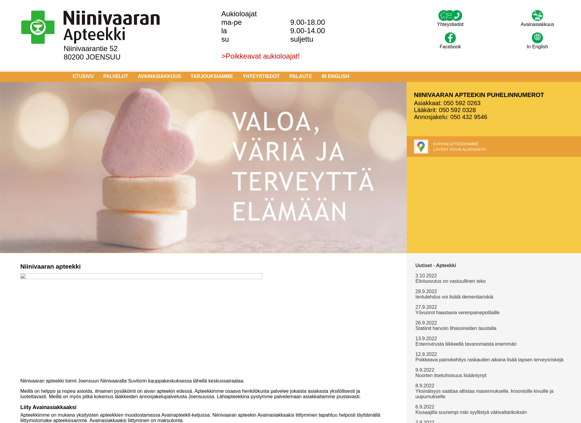 Screenshot for niinivaaranapteekki.fi