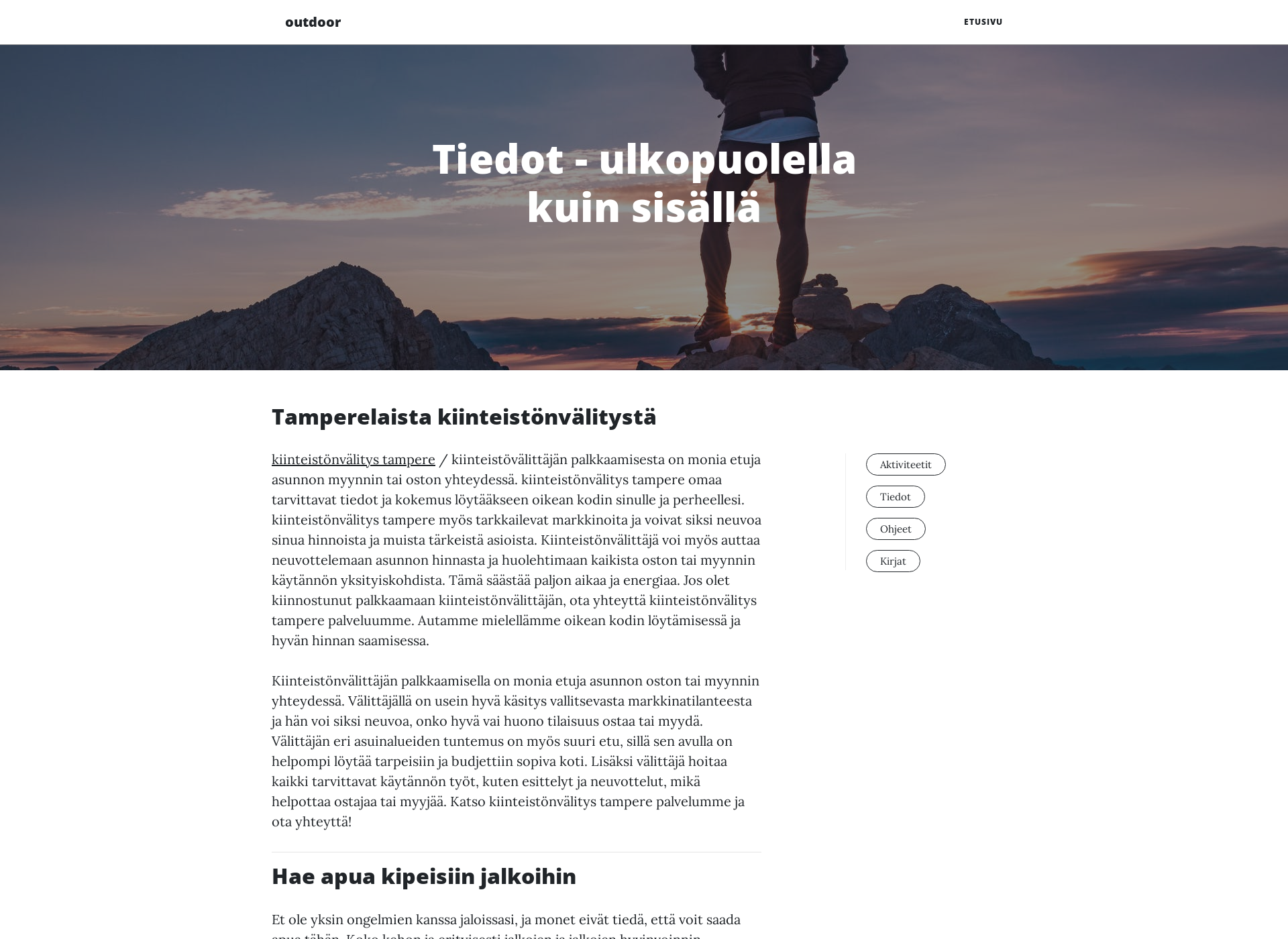 Skärmdump för nilfisk-outdoor.fi
