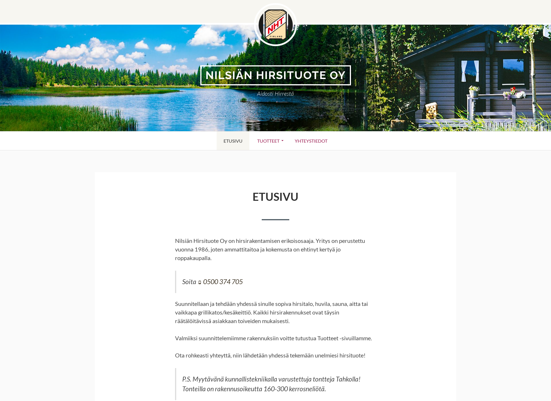 Screenshot for nilsianhirsituote.fi