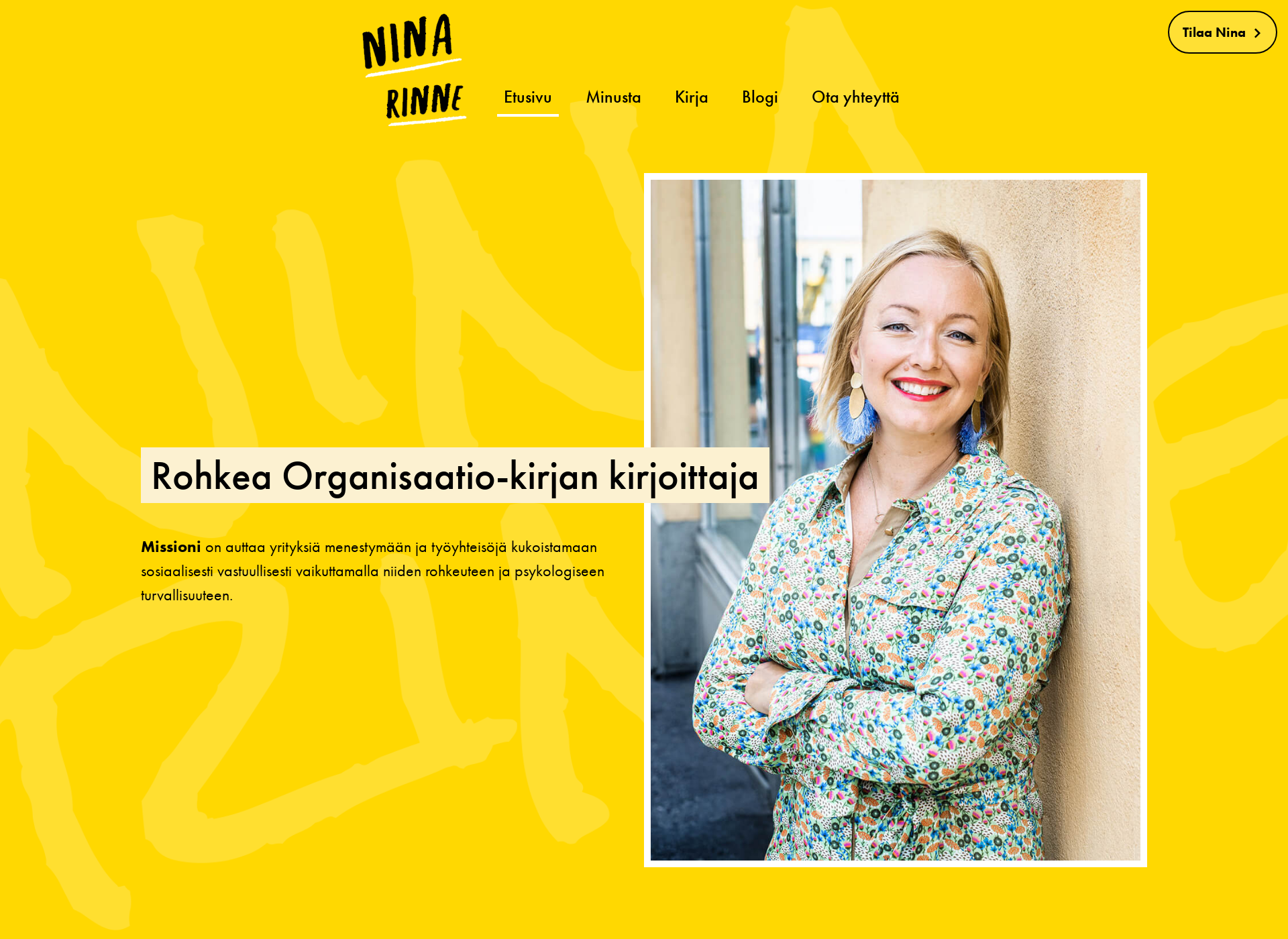 Skärmdump för ninarinne.fi