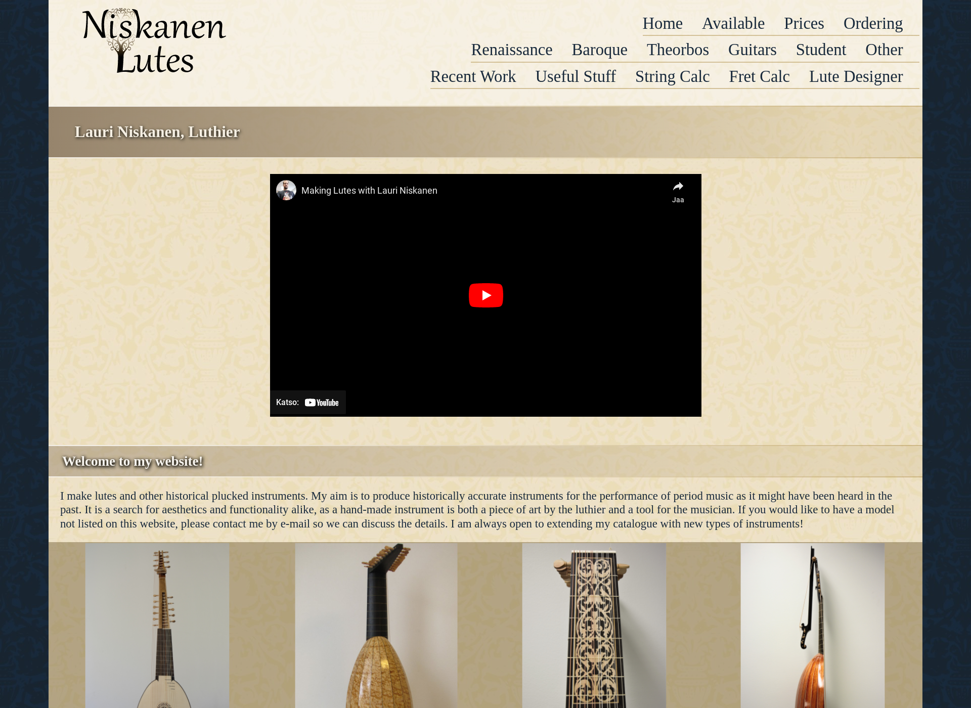 Screenshot for niskanenlutes.com