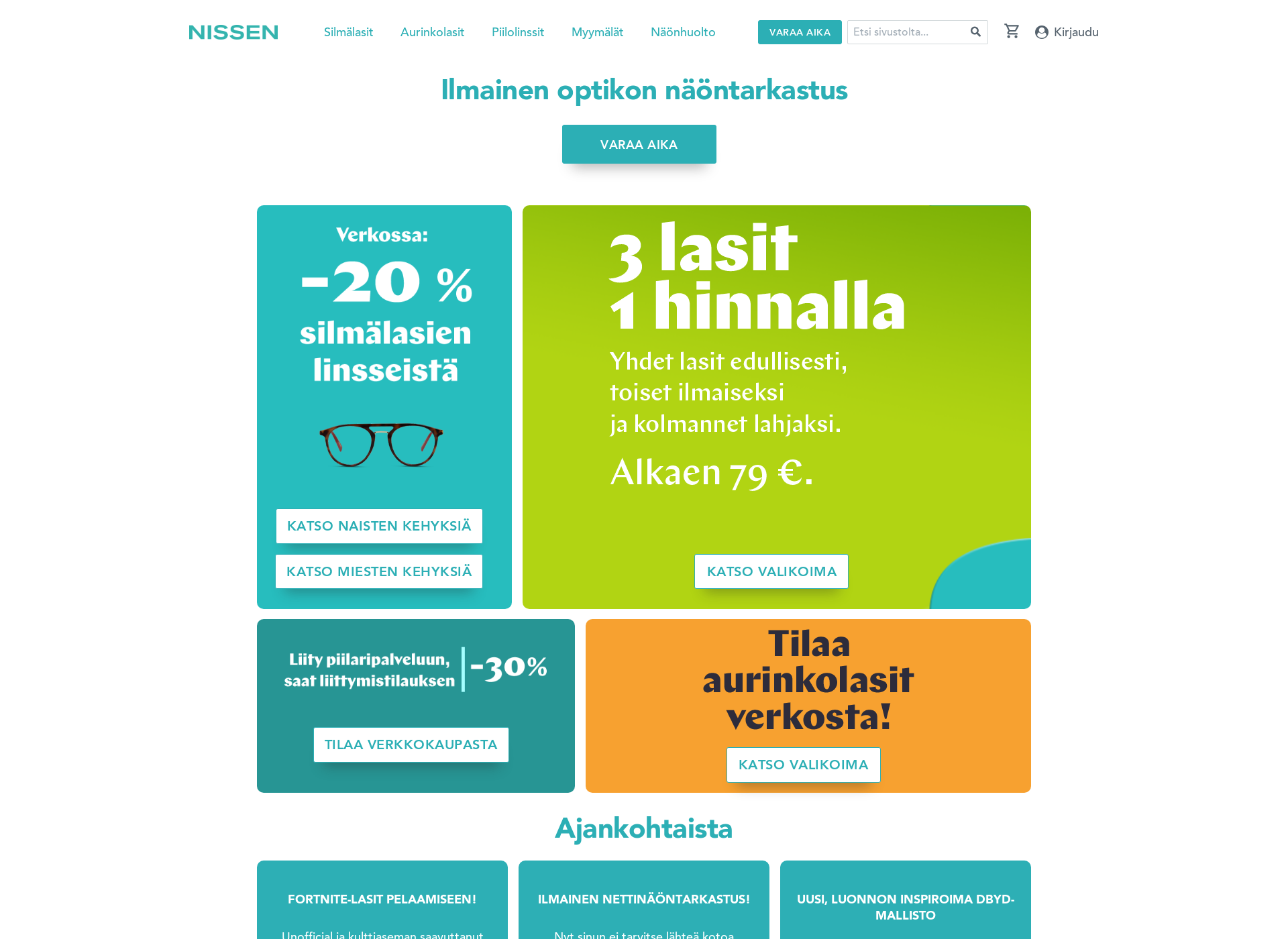 Skärmdump för nissen.fi