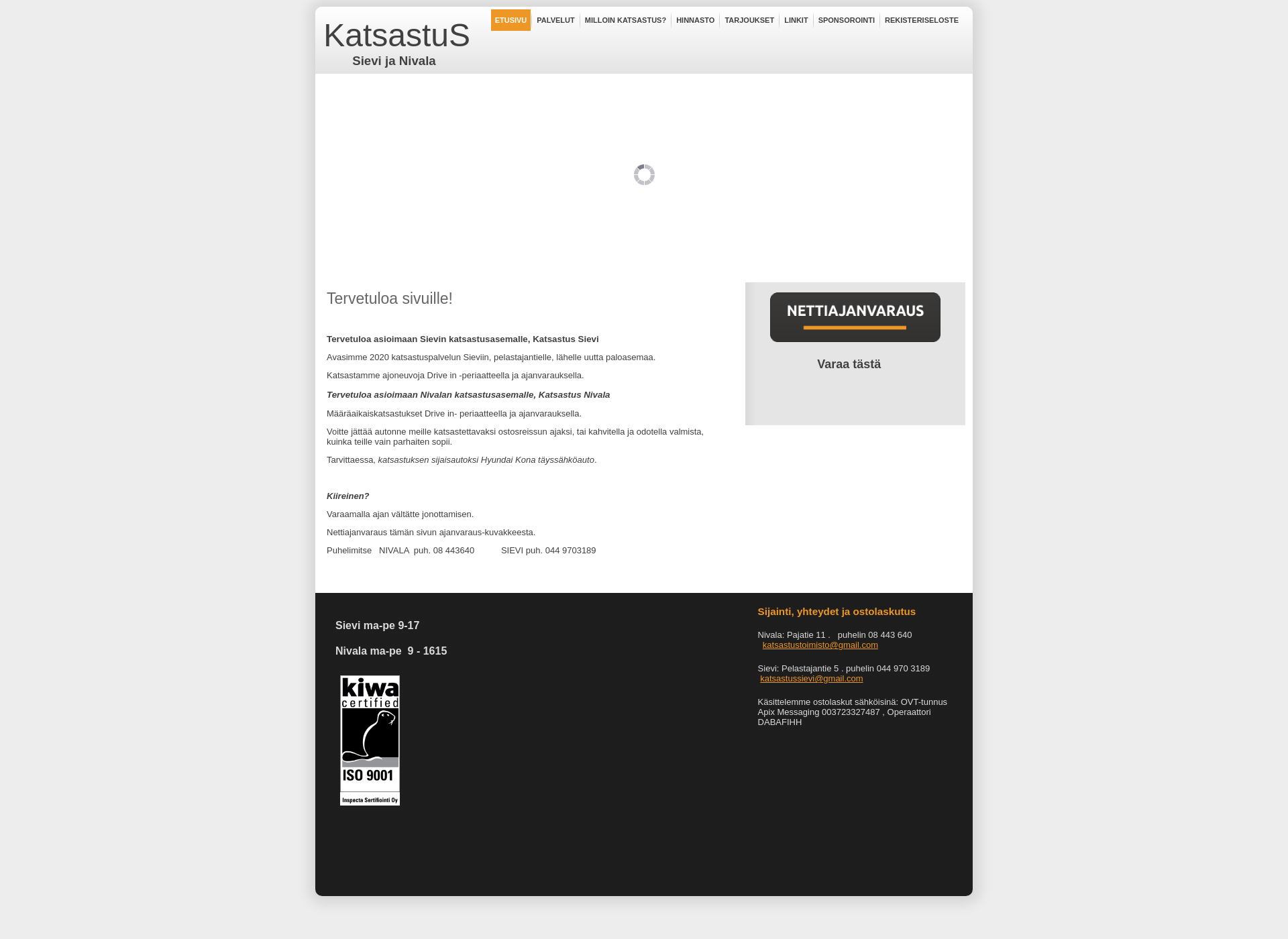 Screenshot for nivalanautokatsastus.fi