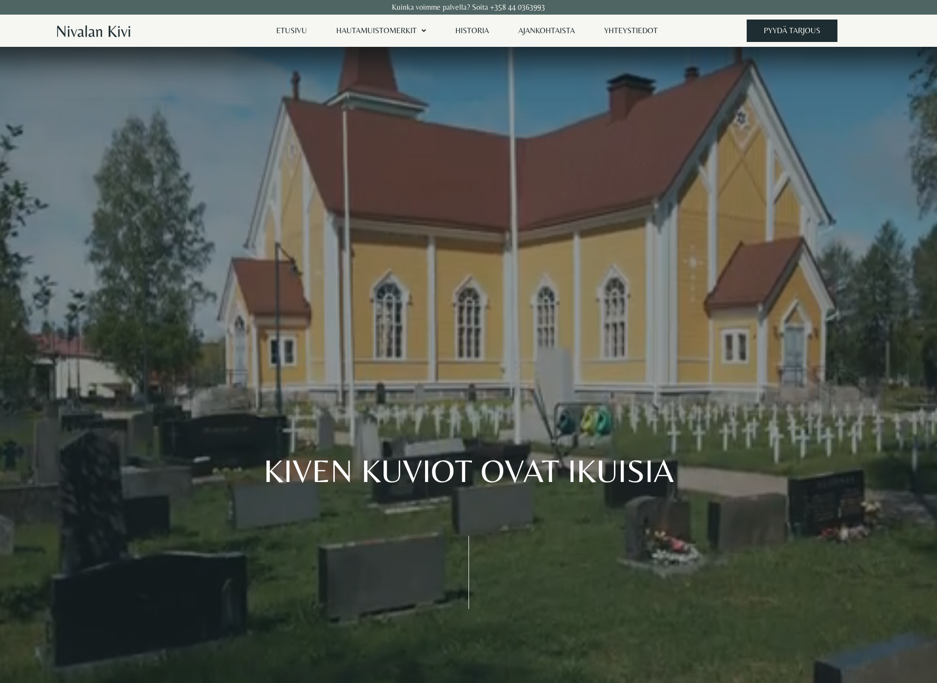 Skärmdump för nivalankivi.fi