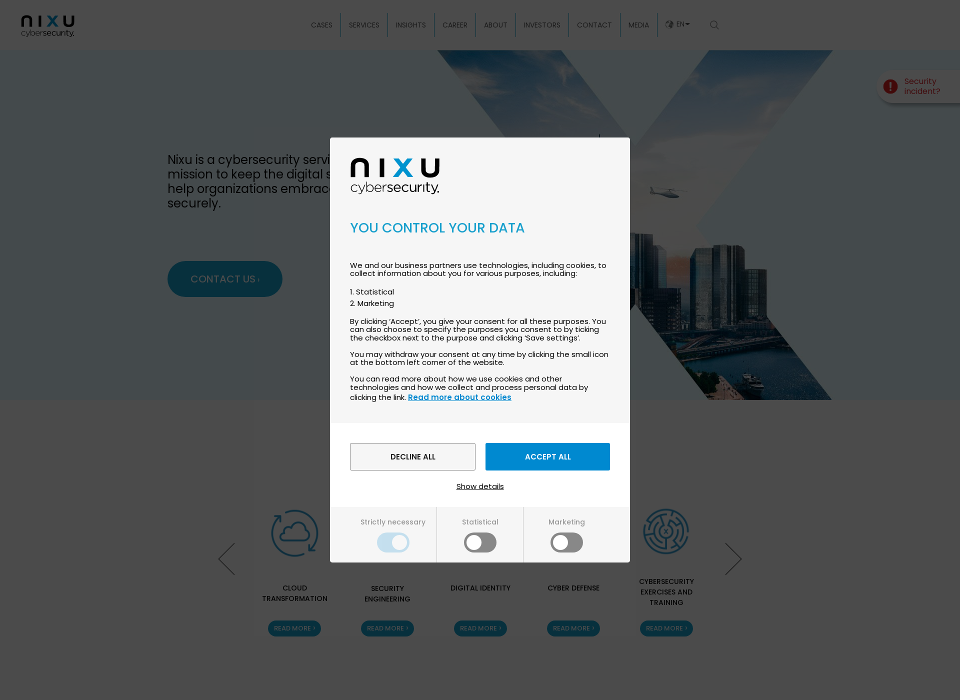 Screenshot for nixu.com