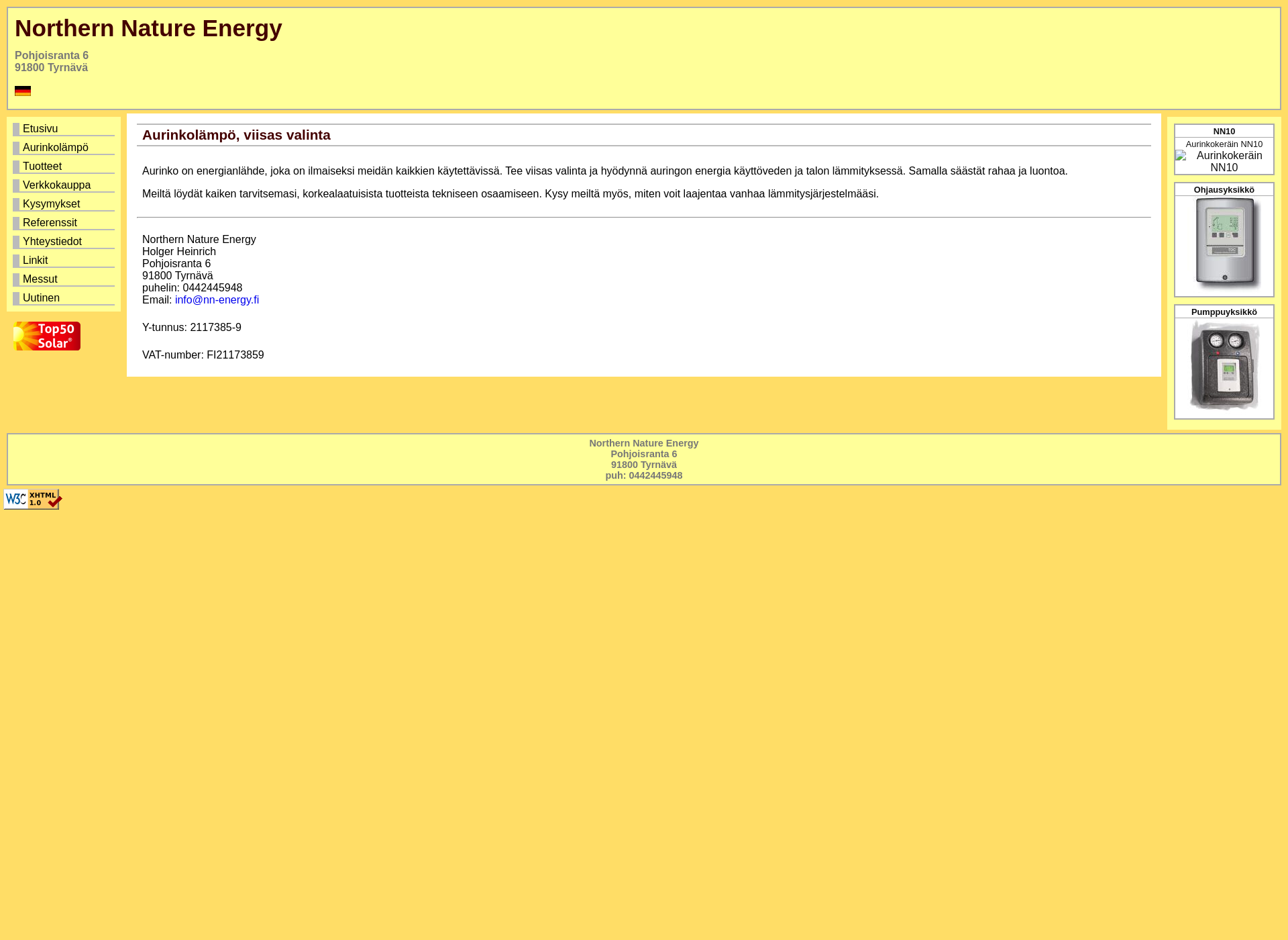 Skärmdump för nn-energy.fi